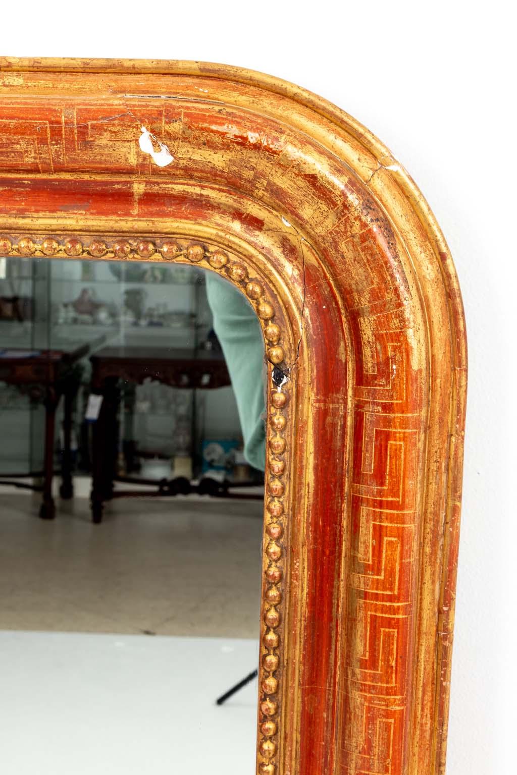 19th Century Louis Philippe Gilt Mirror In Good Condition For Sale In Stamford, CT
