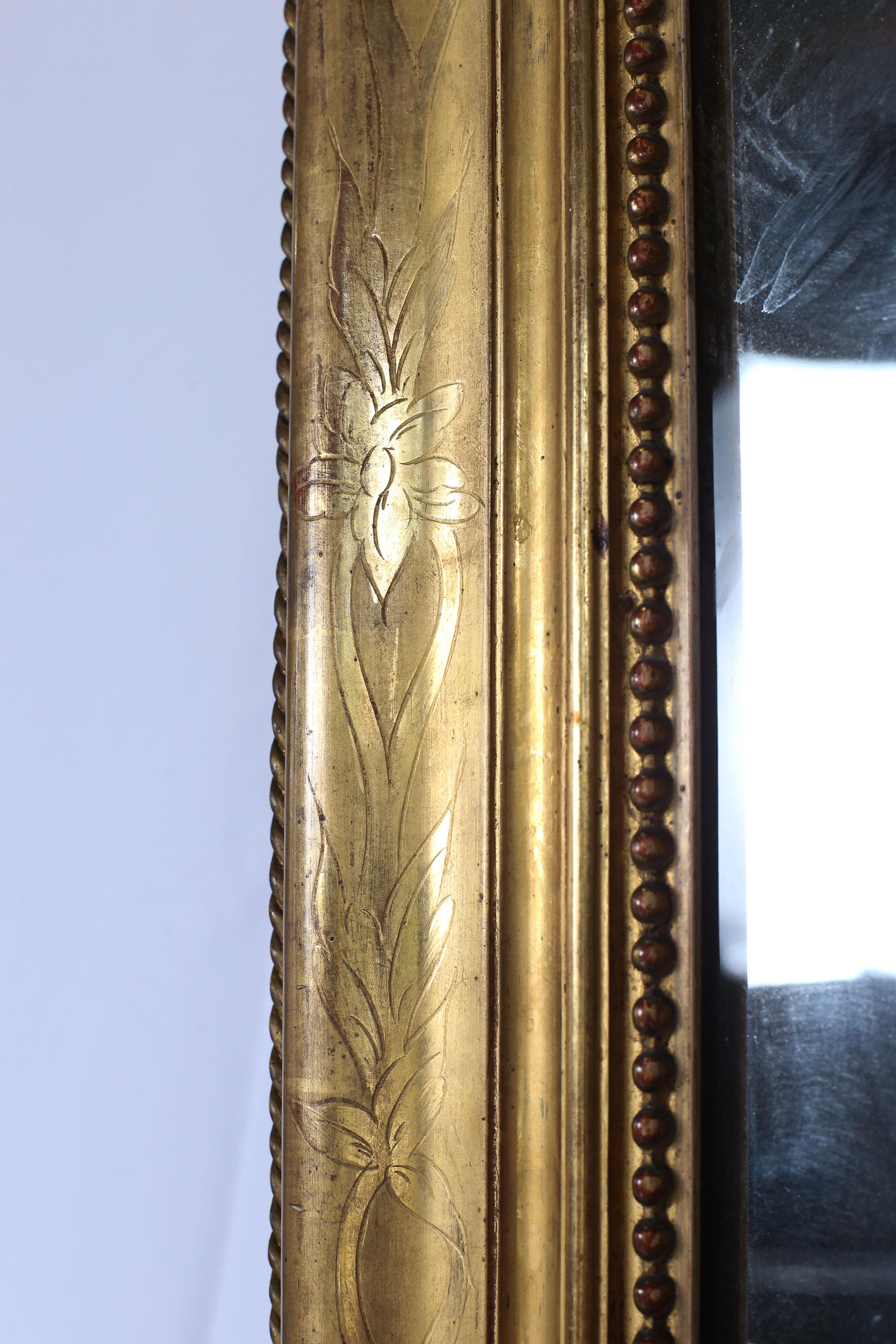 19th Century Louis Philippe Gilt Mirror 1