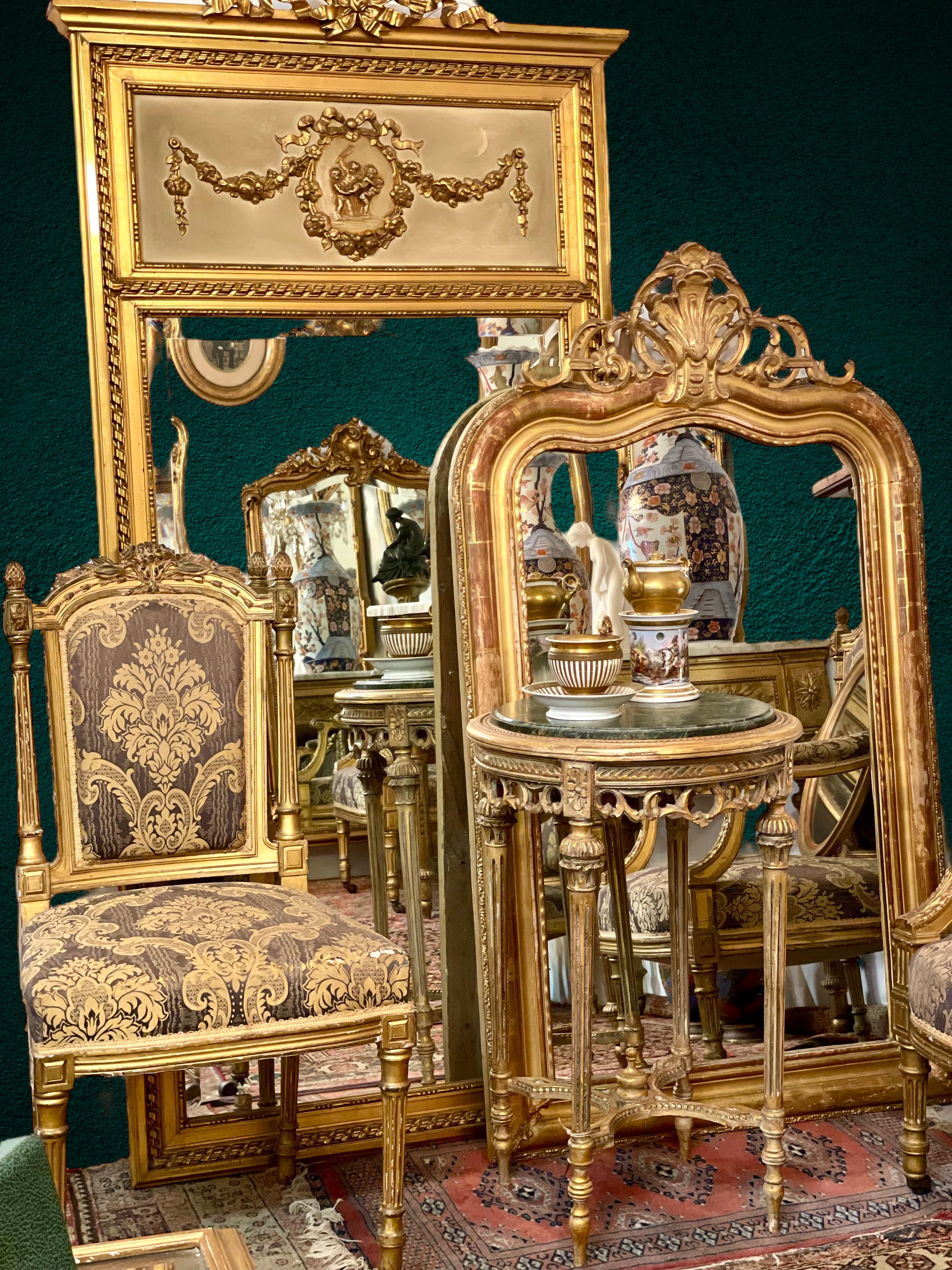 19th Century Louis Philippe Giltwood Mirror For Sale 7