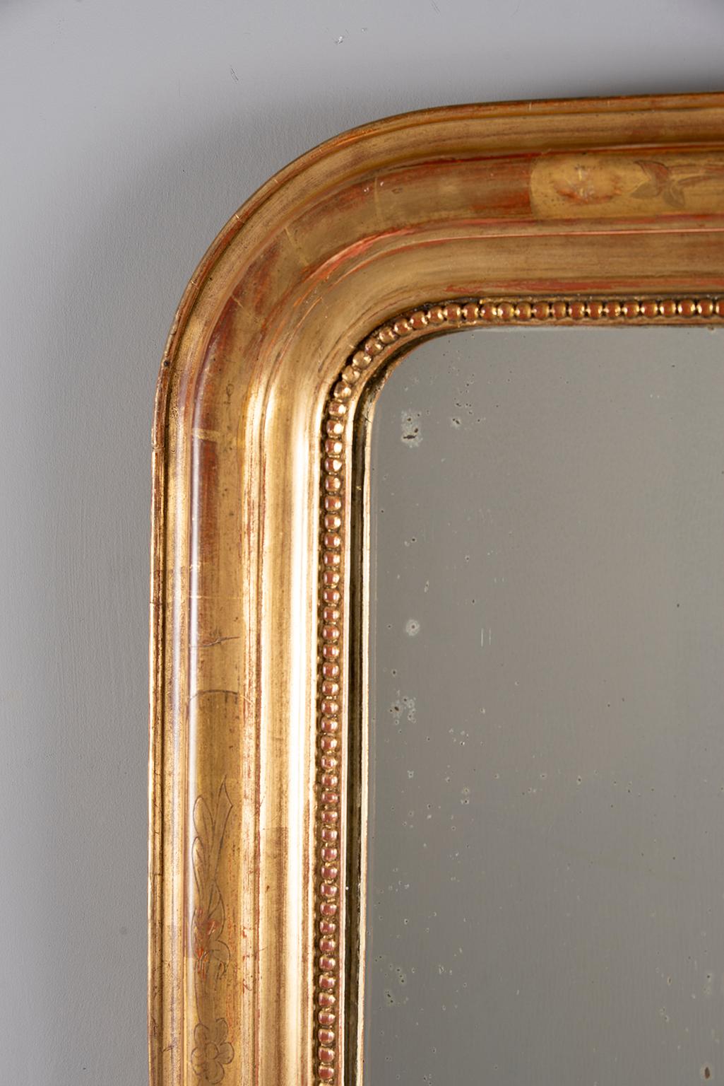 19th Century Louis Philippe Giltwood Mirror 7