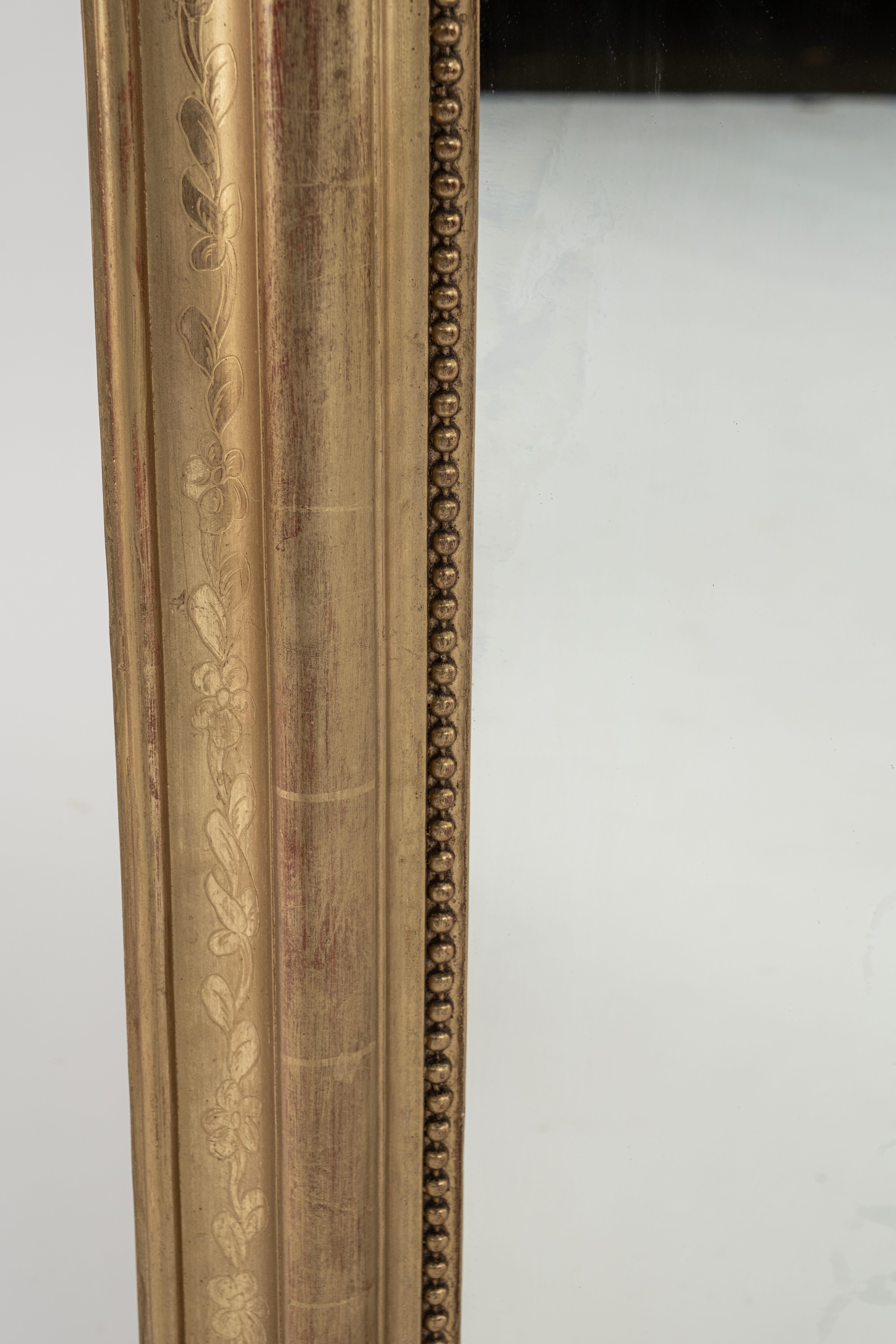 19th Century Louis Philippe Giltwood Mirror For Sale 2