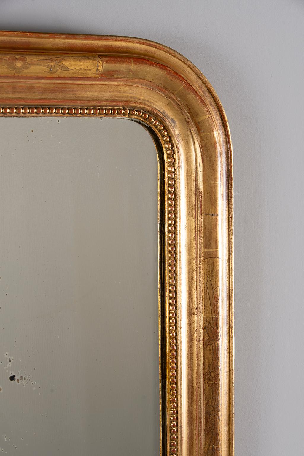 19th Century Louis Philippe Giltwood Mirror 5