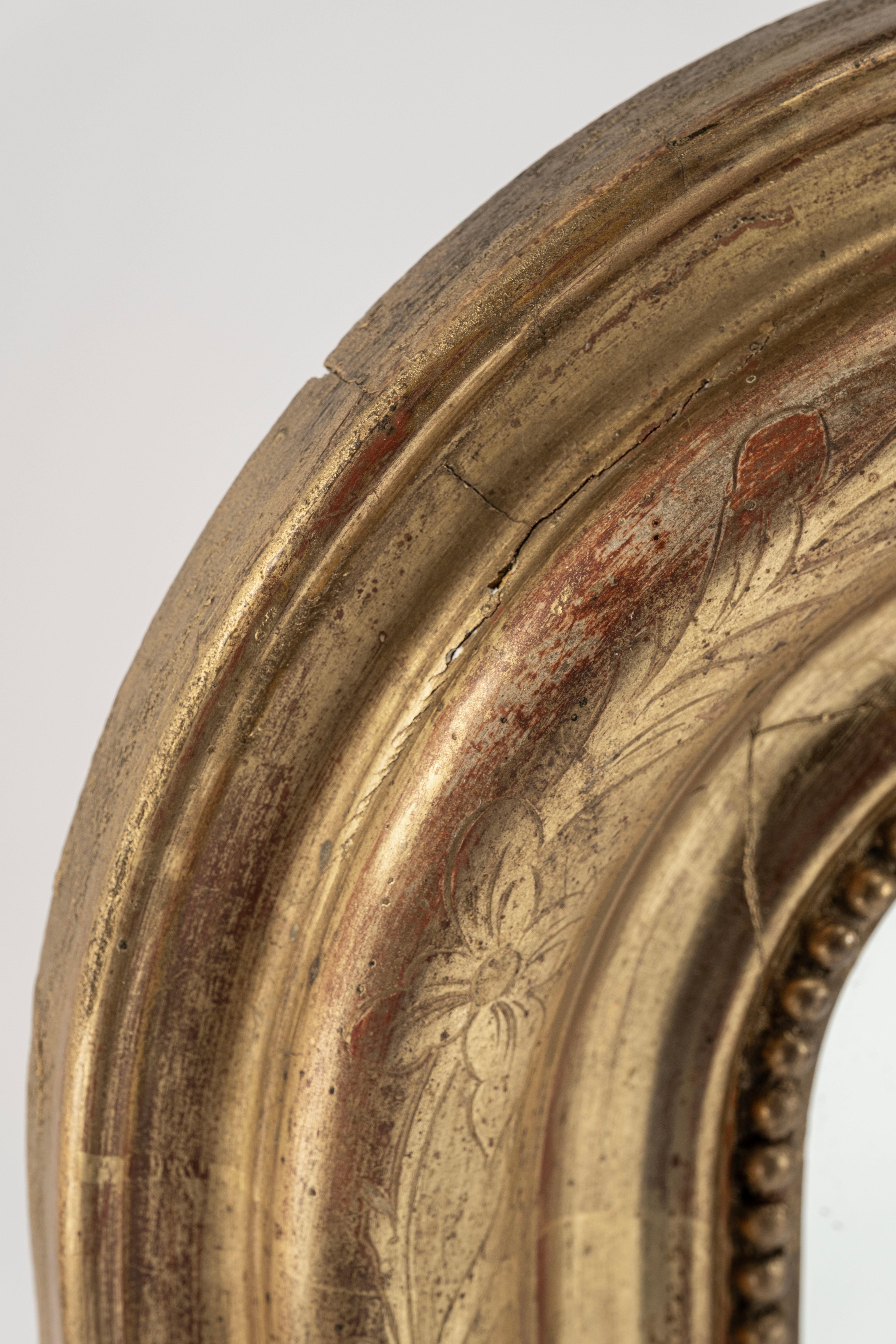 Specchio in legno dorato Louis Philippe del XIX secolo in vendita 3