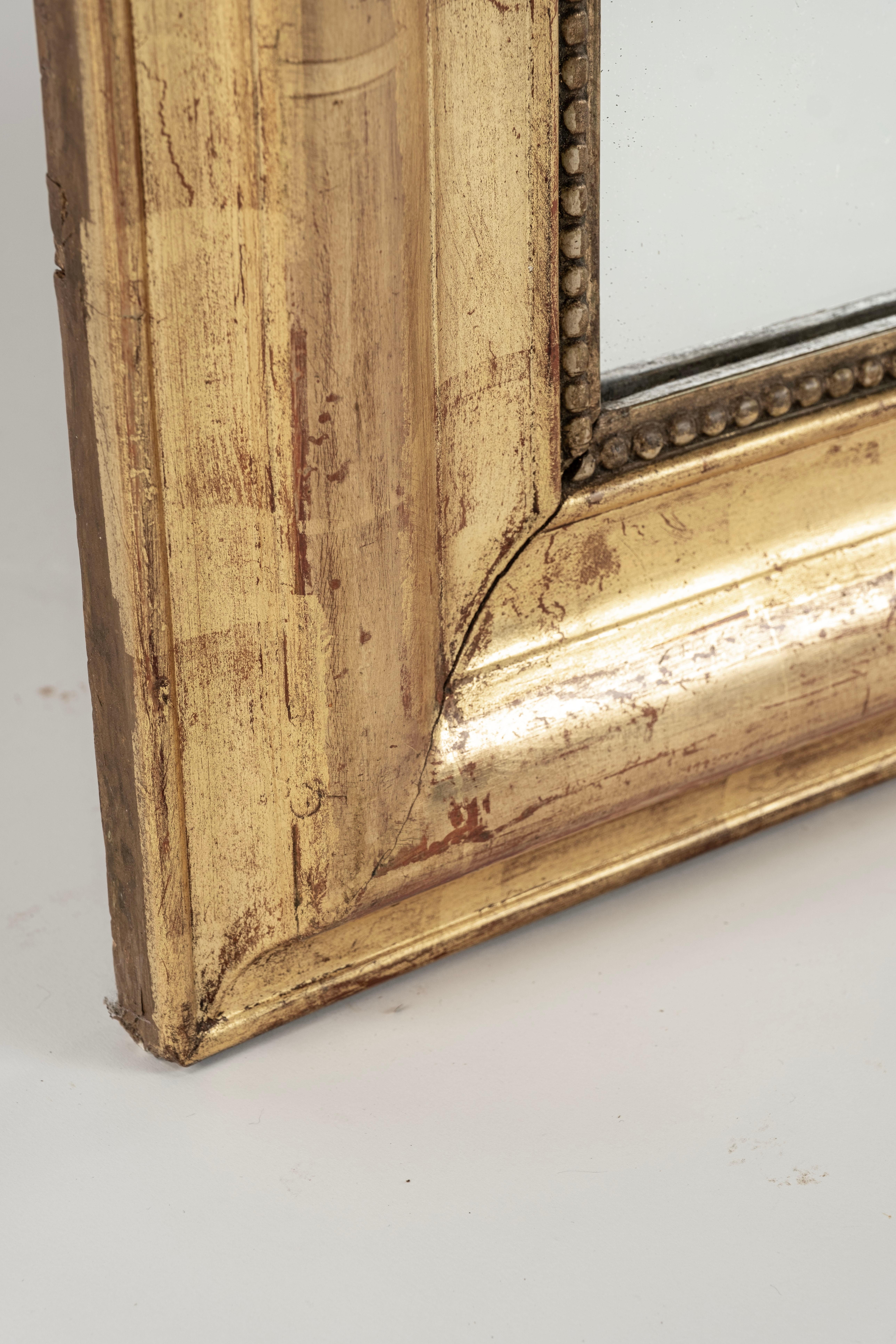 Specchio in legno dorato Louis Philippe del XIX secolo in vendita 3