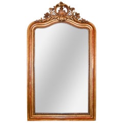 Antique 19th Century Louis Philippe Giltwood Mirror