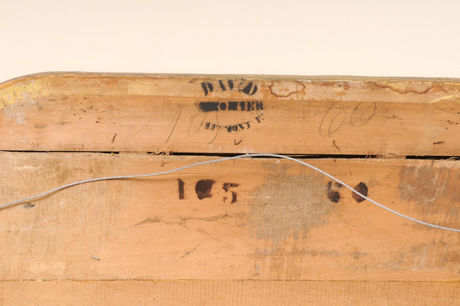 Specchio in legno dorato Louis Philippe del XIX secolo con vetro originale in vendita 6