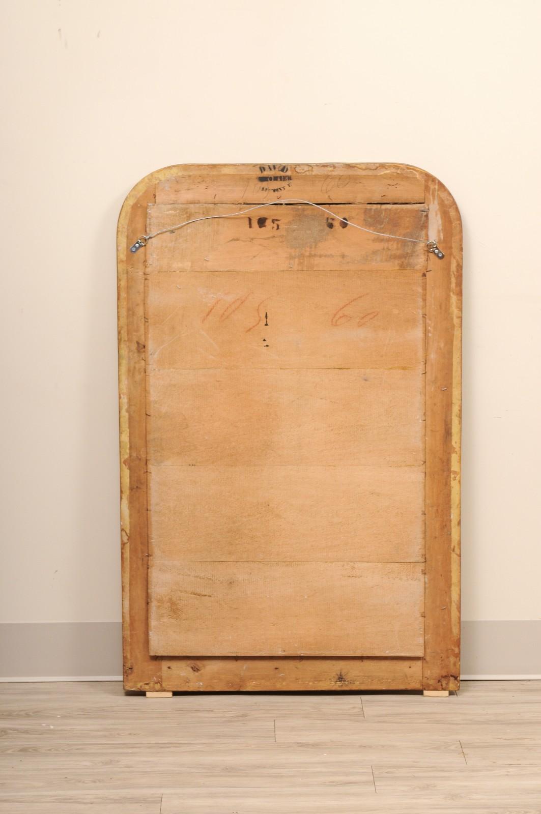 Specchio in legno dorato Louis Philippe del XIX secolo con vetro originale in vendita 7
