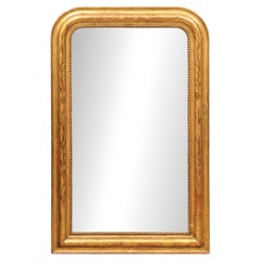 Miroir Louis Philippe du 19ème siècle en bois doré avec verre d'origine