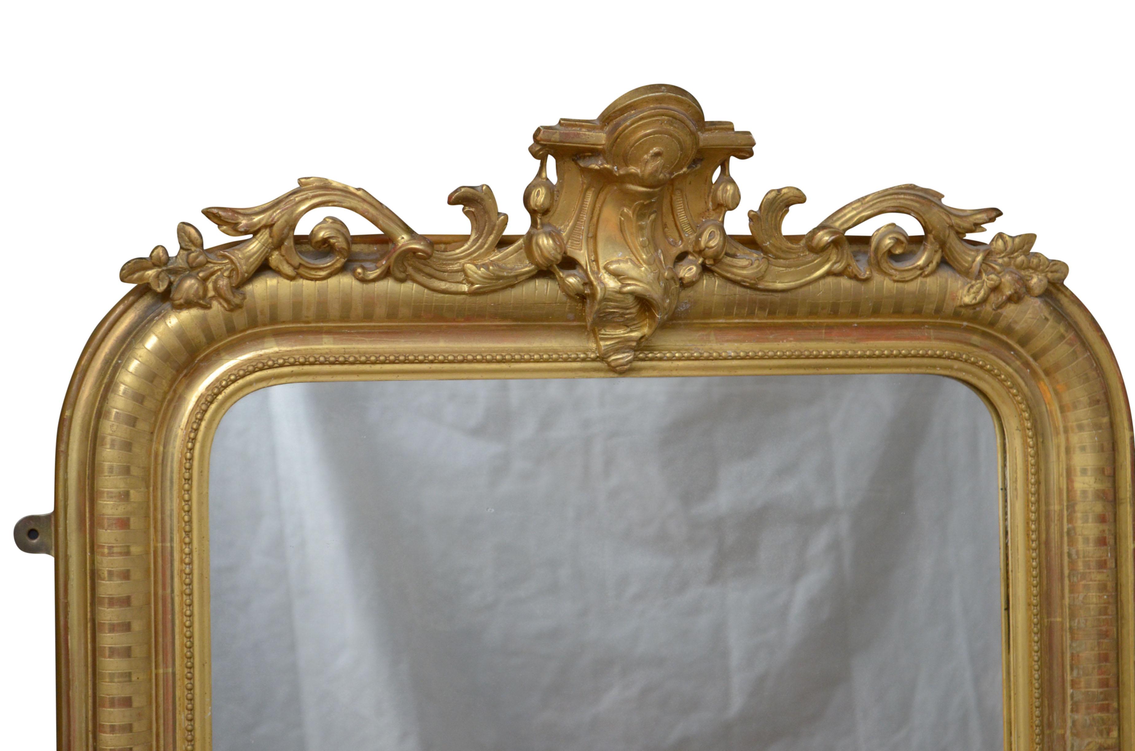 19th Century Louis Philippe Giltwood Pier Mirror For Sale 1