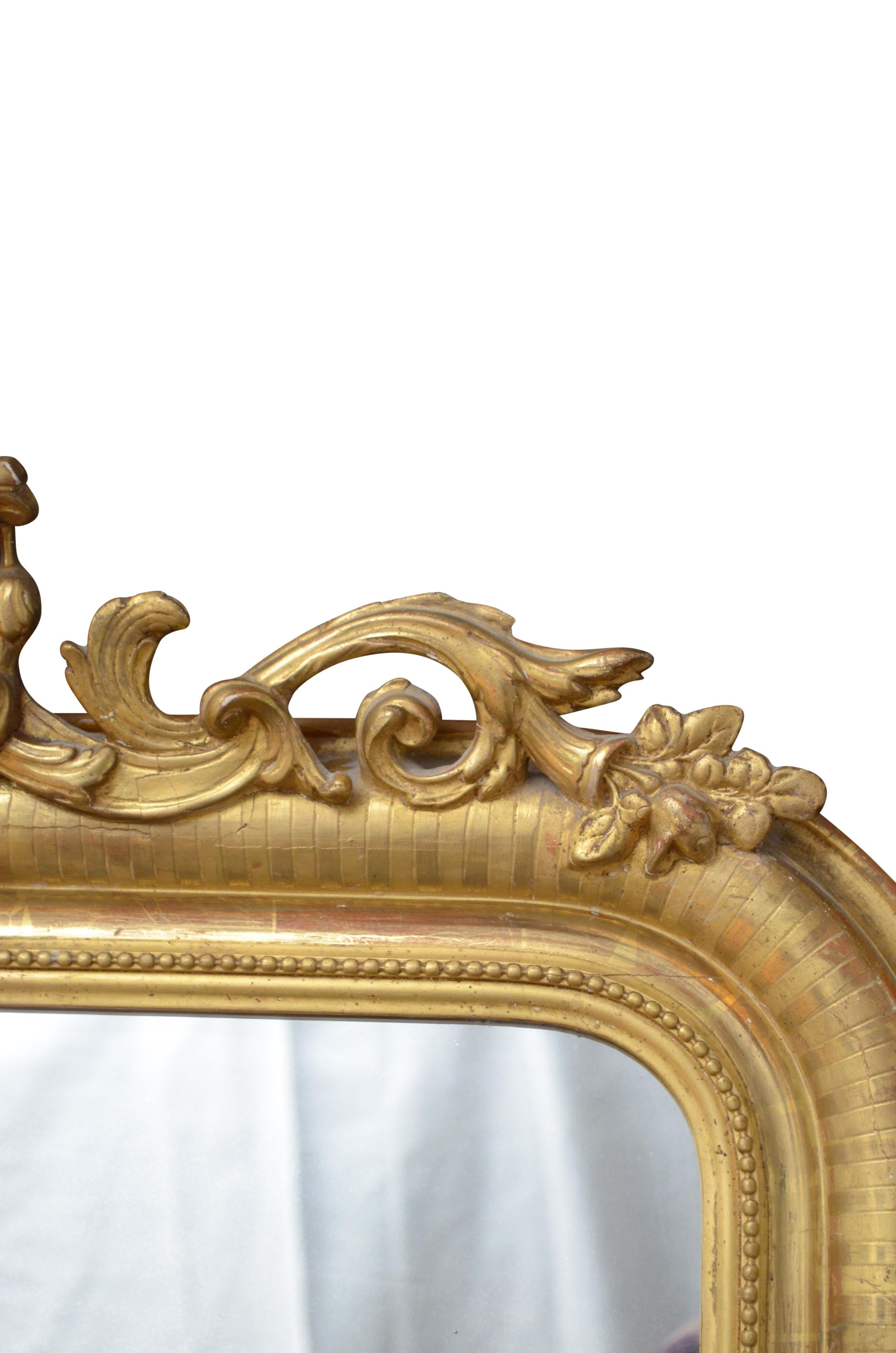 19th Century Louis Philippe Giltwood Pier Mirror For Sale 4