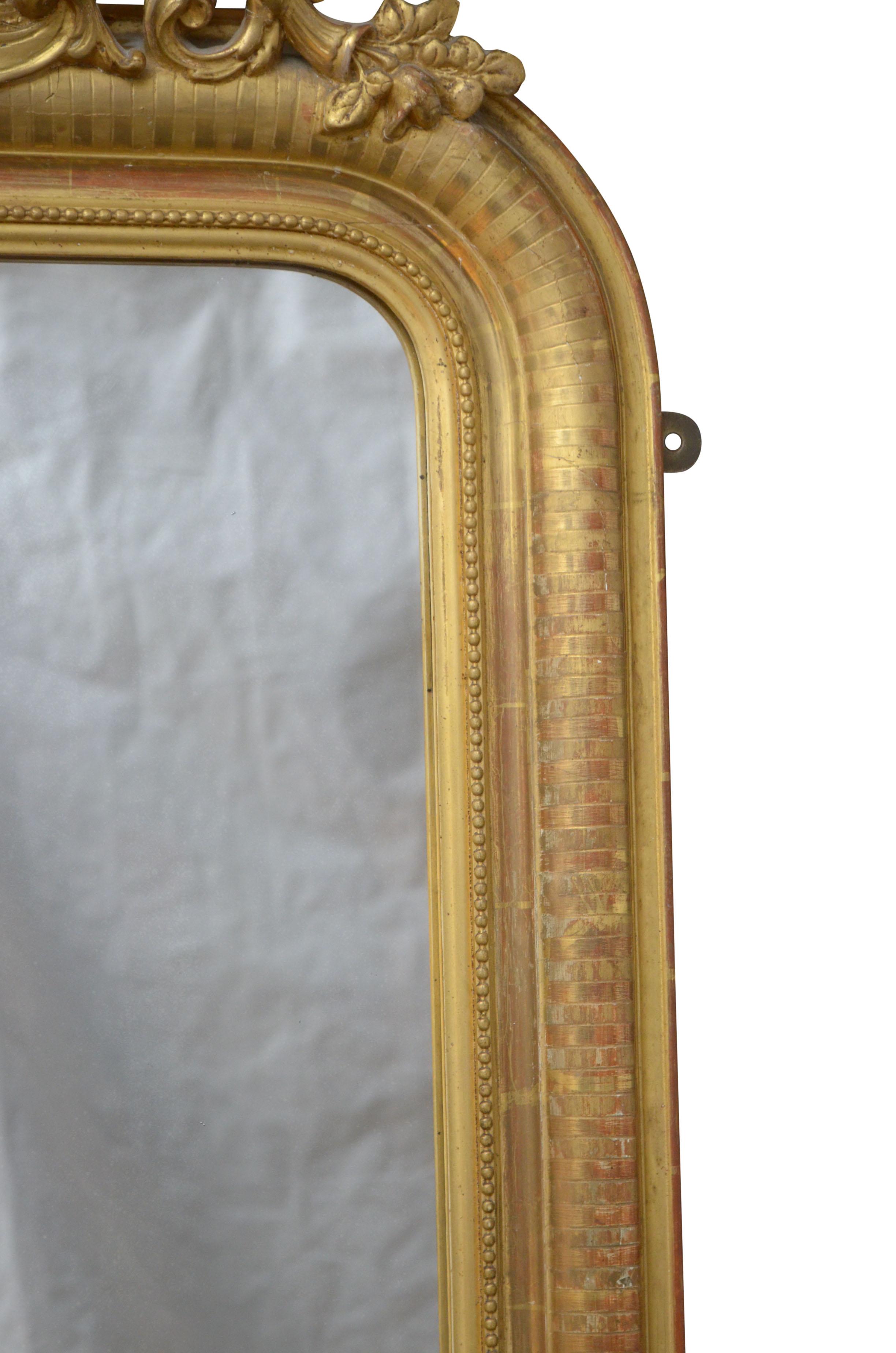 19th Century Louis Philippe Giltwood Pier Mirror For Sale 5