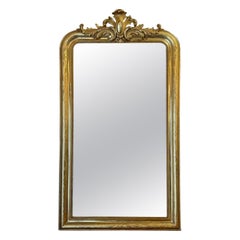 Miroir à cimier doré Louis Philippe du 19e siècle