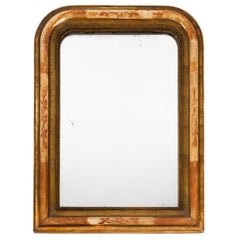 Miroir Louis Philippe en or rouge-brun à motif floral, 19e siècle, années 1860