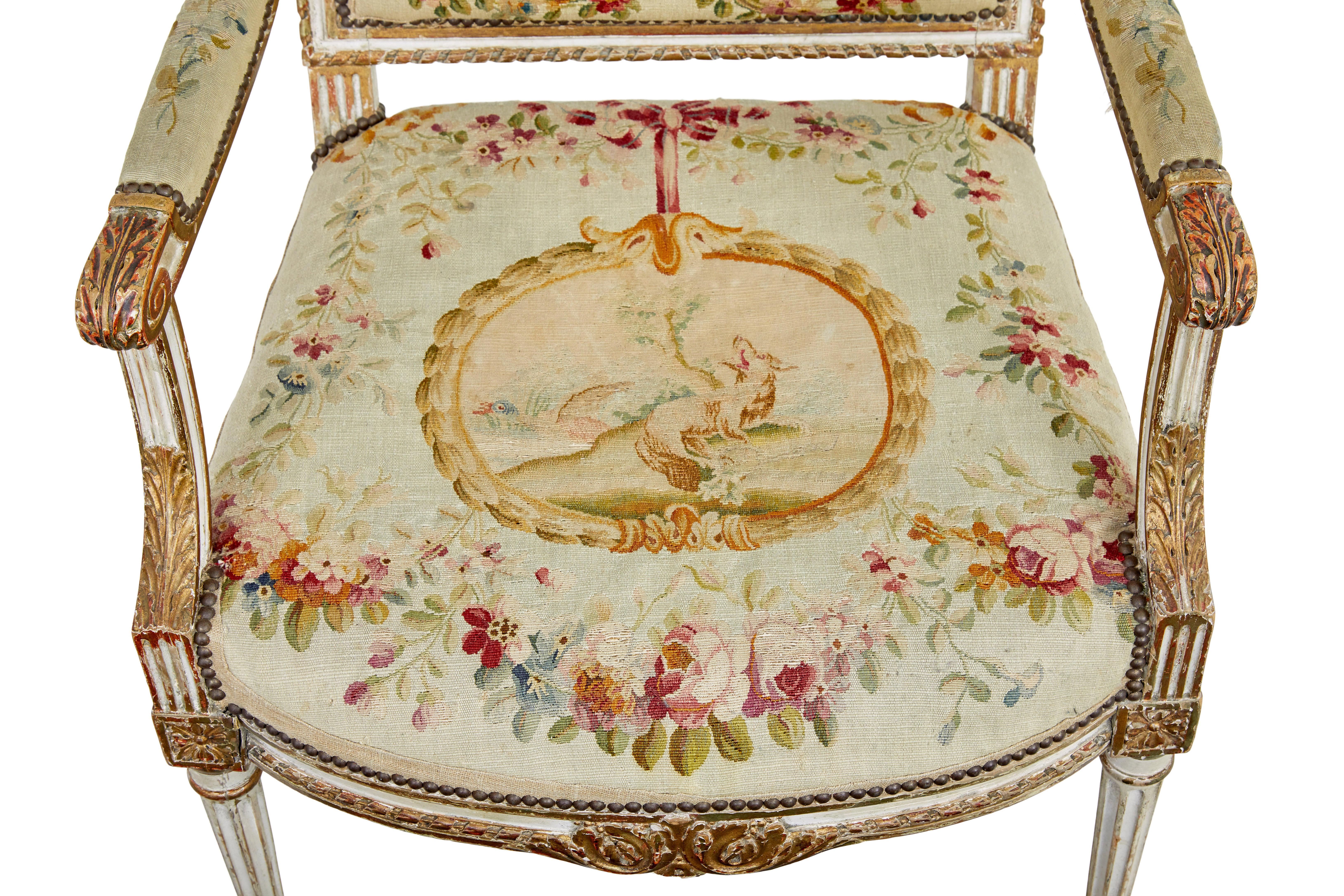 19th century Louis Philippe I period 5 piece salon suite For Sale 5