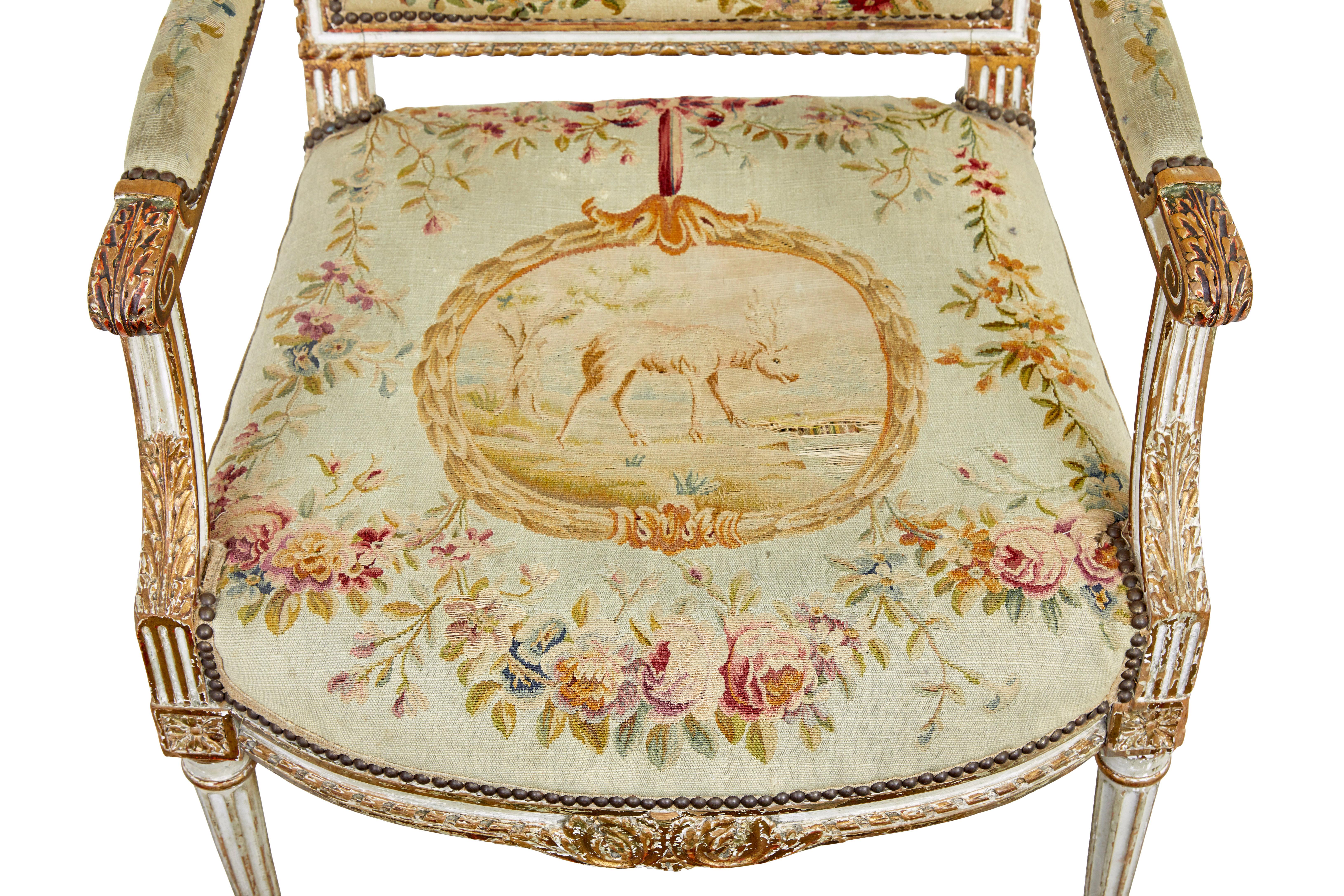 19th century Louis Philippe I period 5 piece salon suite For Sale 6