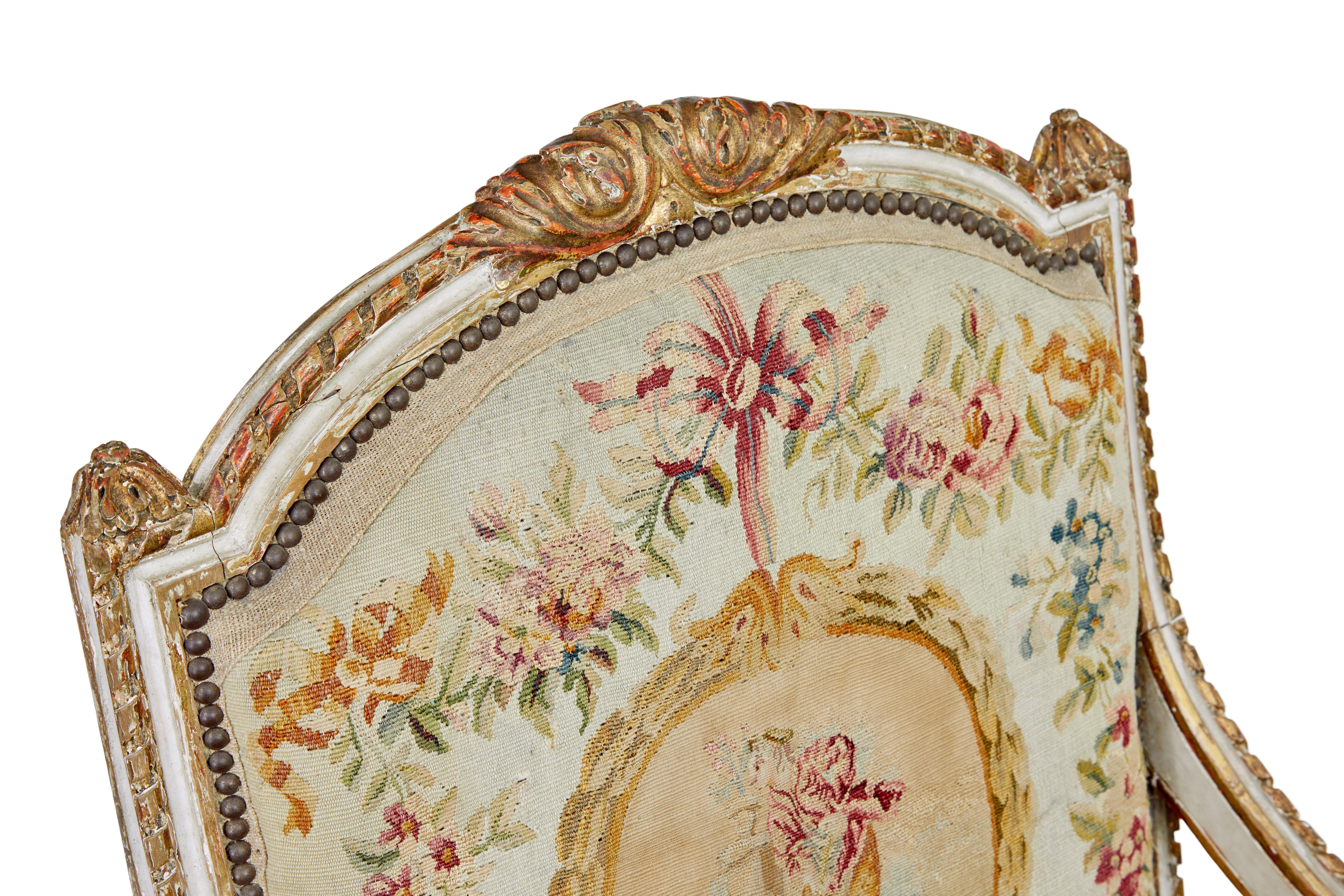 19th century Louis Philippe I period 5 piece salon suite For Sale 7