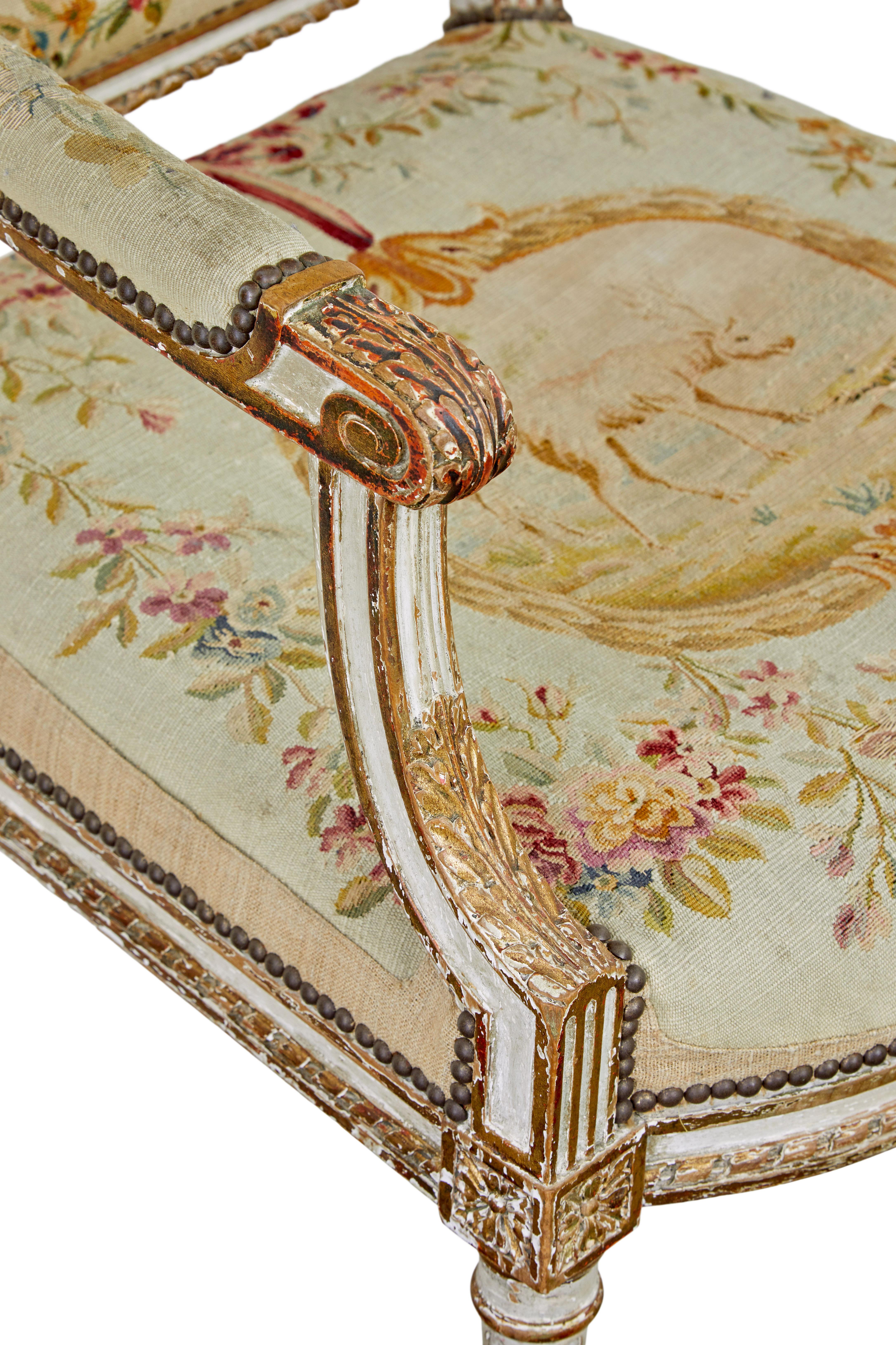 19th century Louis Philippe I period 5 piece salon suite For Sale 8