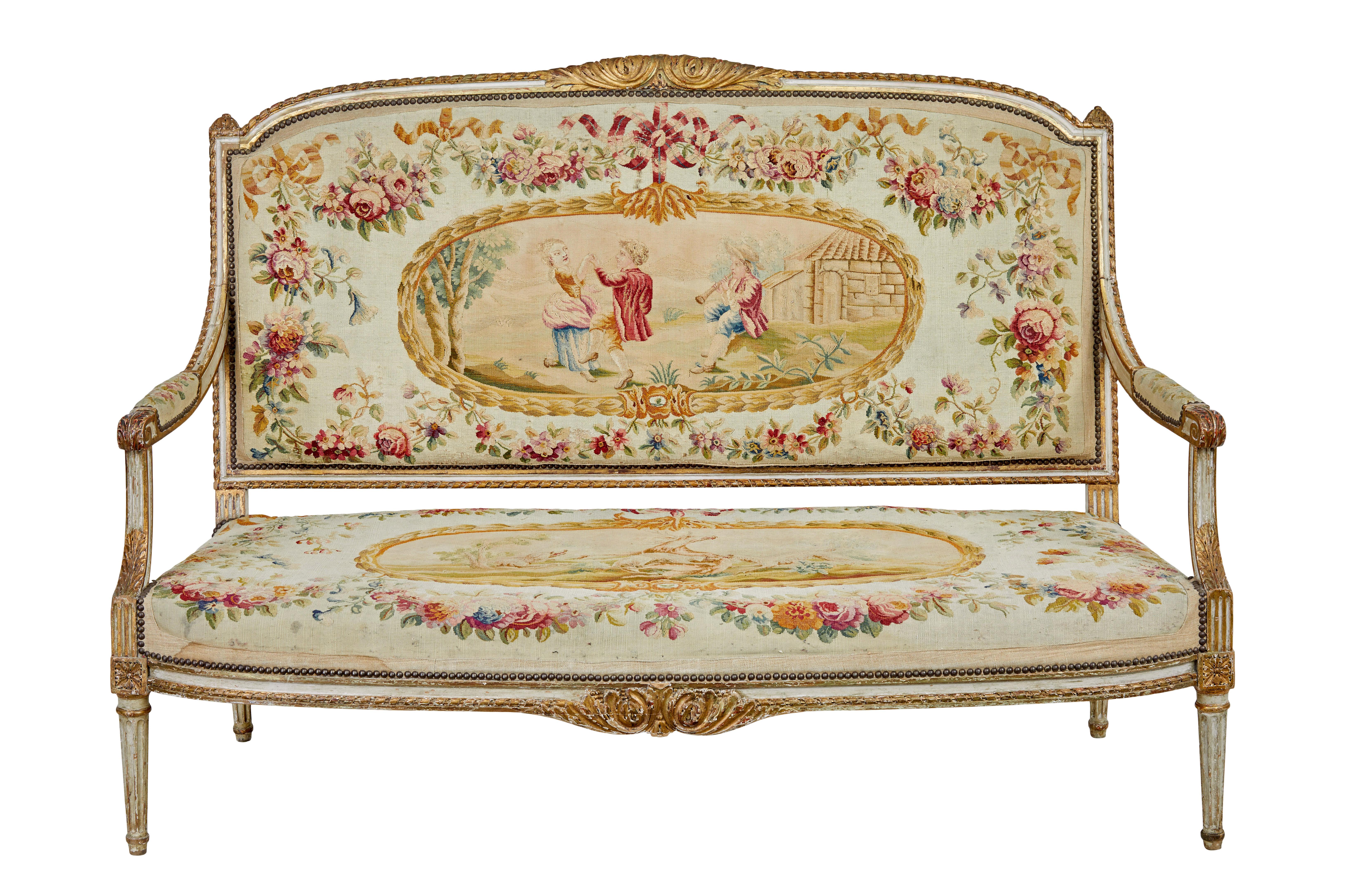 19th century Louis Philippe I period 5 piece salon suite For Sale 9