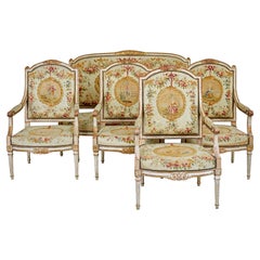 19th century Louis Philippe I period 5 piece salon suite