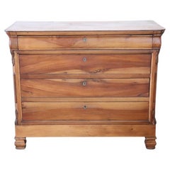 19th Century Louis Philippe Italian Antique Chest of Drawers in Solid Walnut