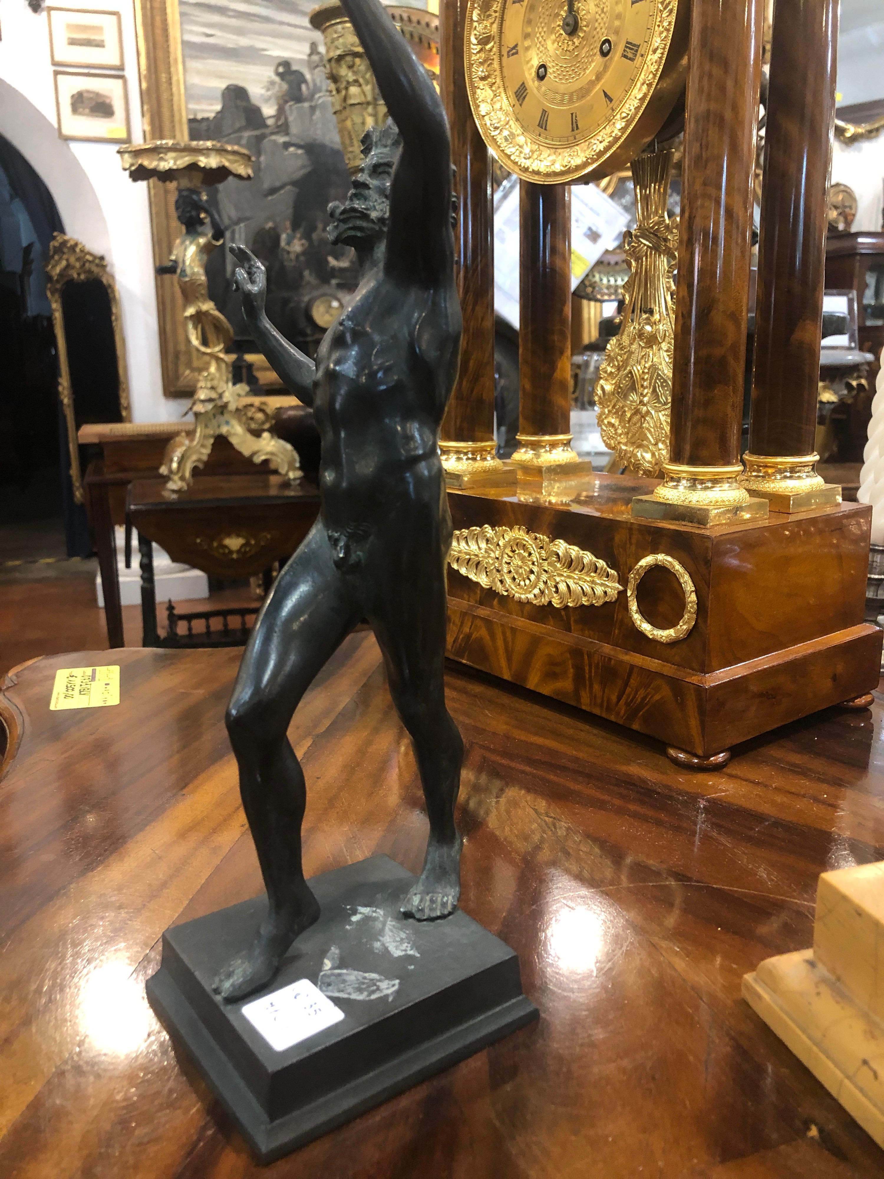 19th Century Louis Philippe Italian Gran Tour Bronze The Dancing Satyr of Pompei 1