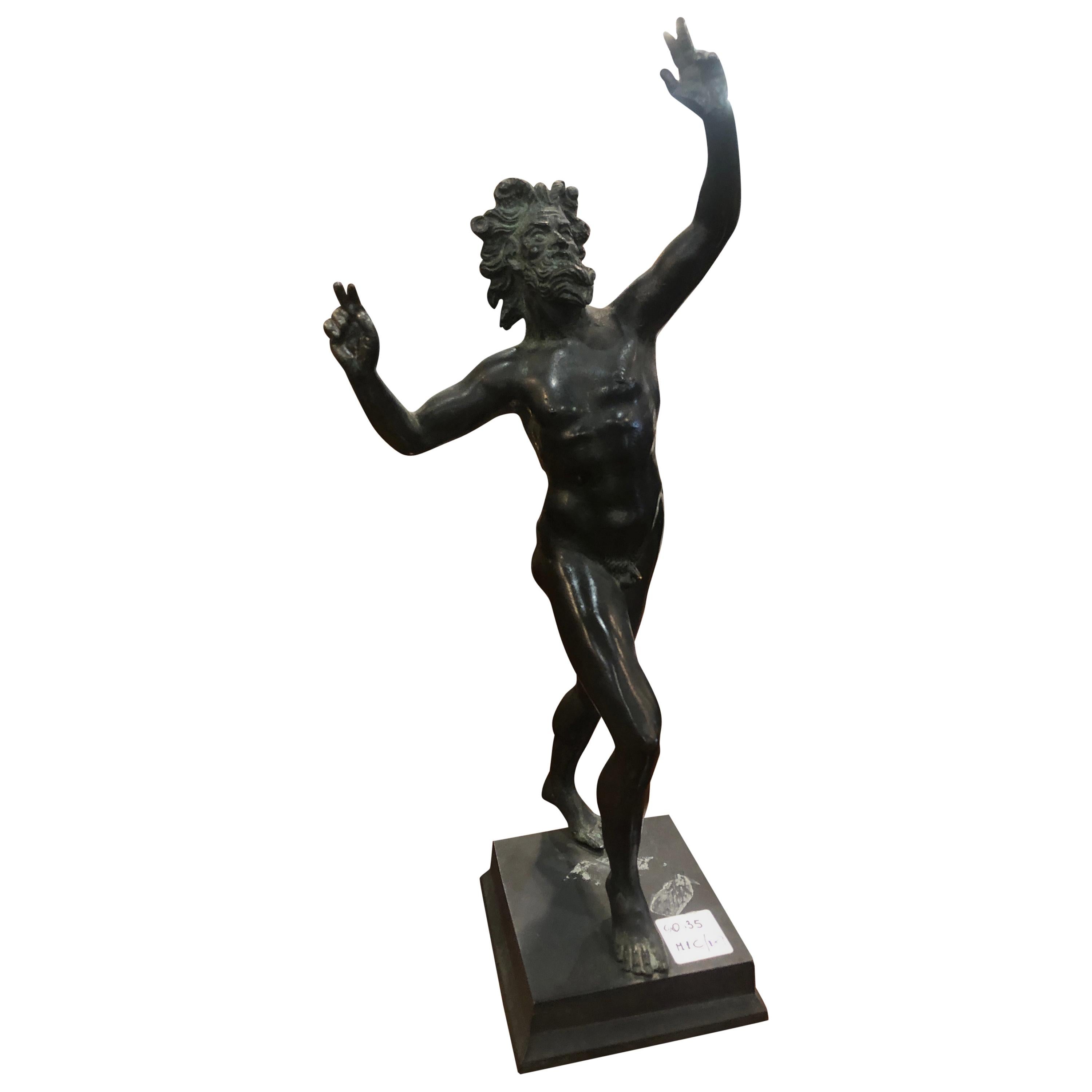 19th Century Louis Philippe Italian Gran Tour Bronze The Dancing Satyr of Pompei