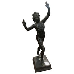 19ème siècle Louis Philippe Italien Gran Tour Bronze Le Satyre Dansant de Pompéi