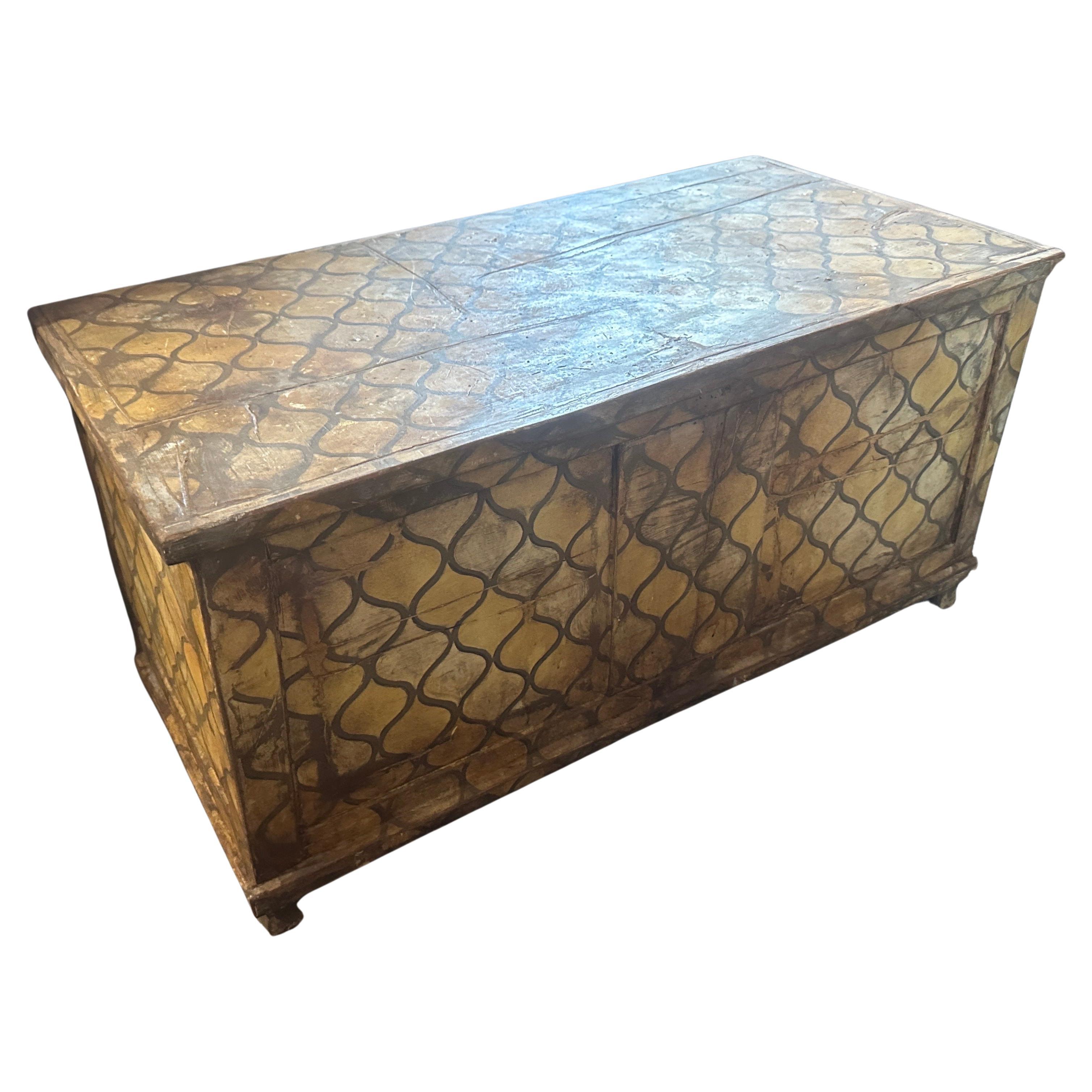A 19th Century Sicilian Wedding Blanket Chest is a beautiful and historically rich piece of furniture with specific design features and cultural significance. The Wedding Blanket Chests have been traditionally used in Sicilian weddings. These chests