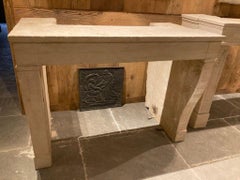 19th Century Louis Philippe Limestone Fireplace Mantel