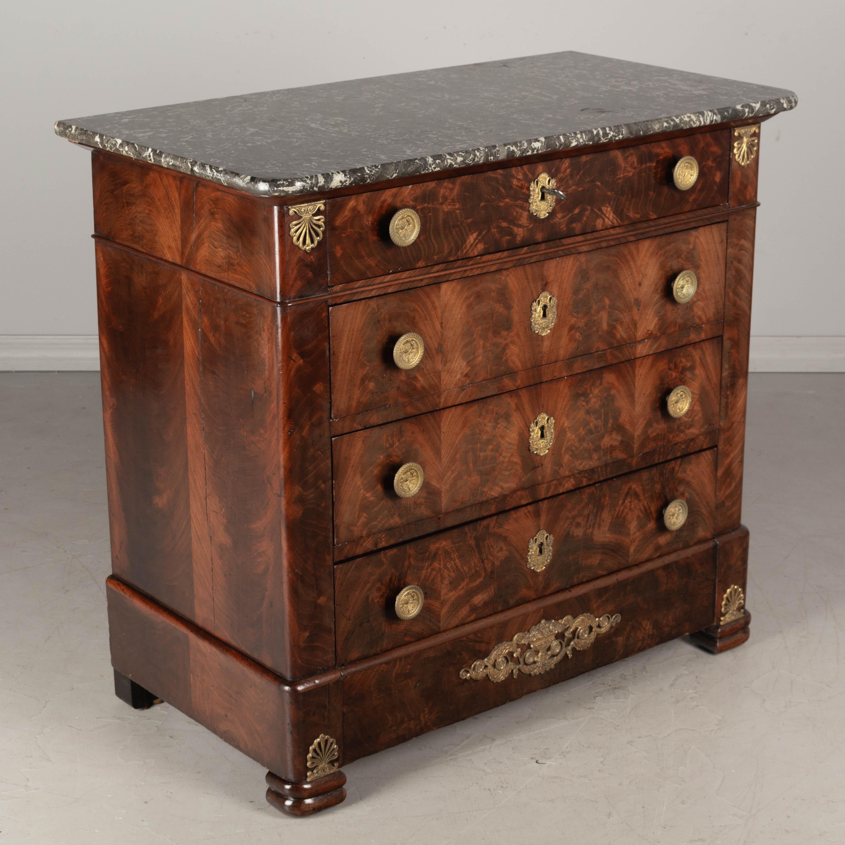 French 19th Century Louis Philippe Mahogany Commode For Sale