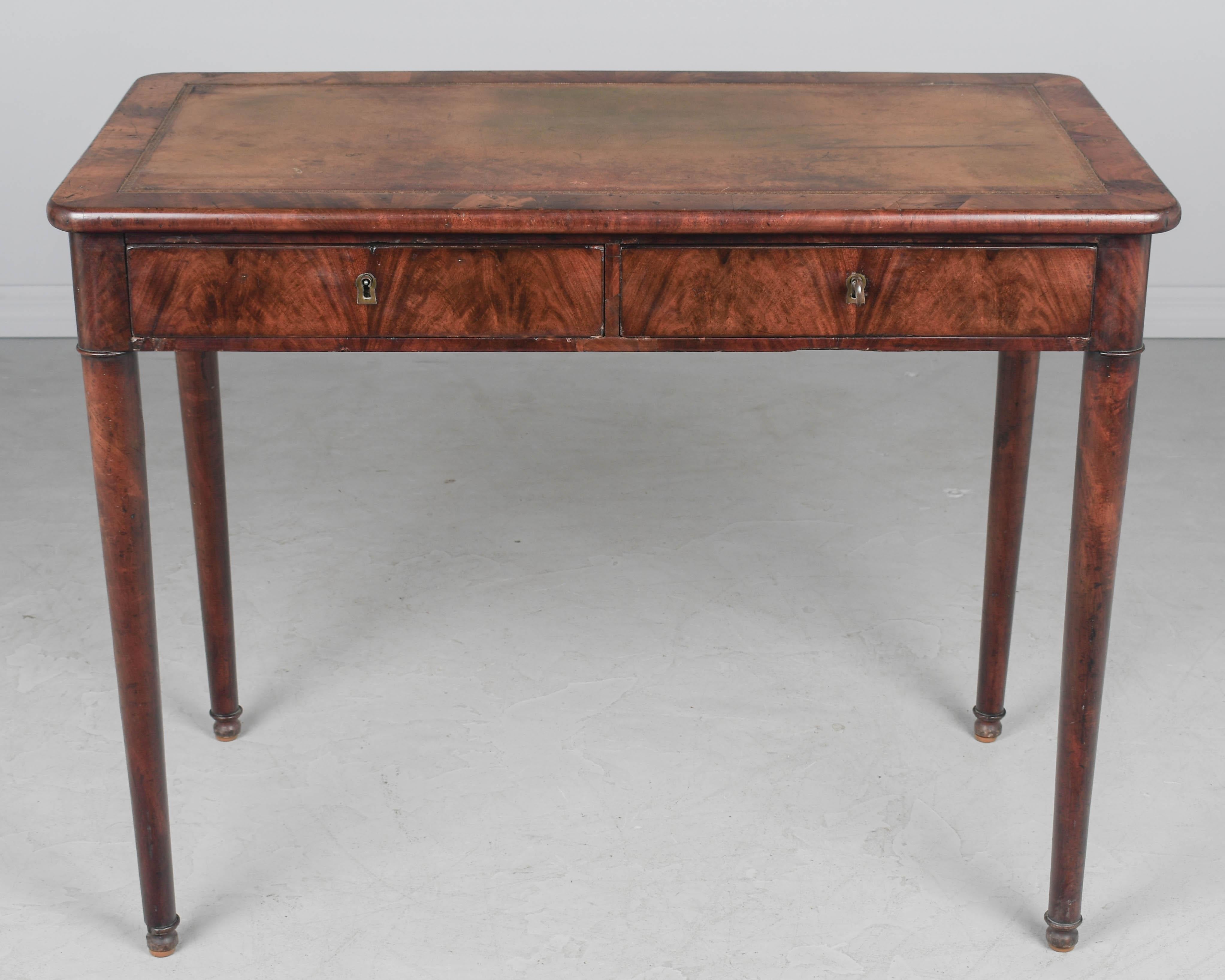 Veneer 19th Century Louis Philippe Mahogany Desk