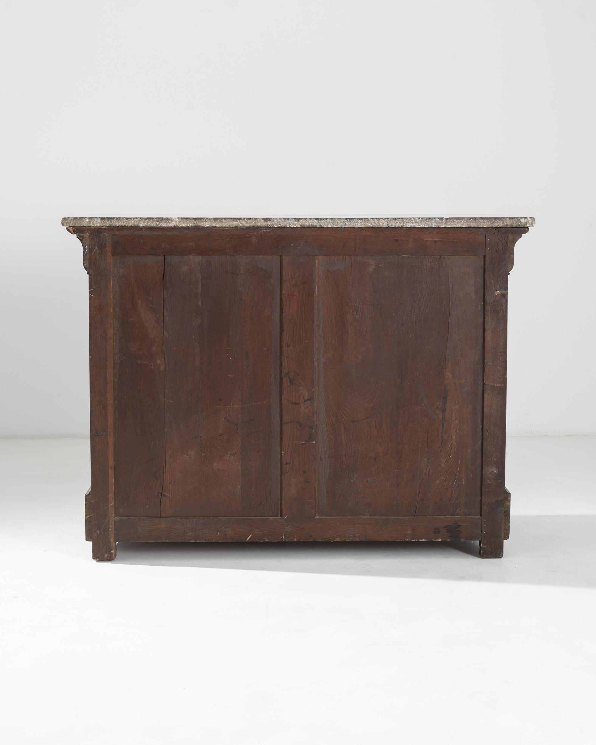 19th Century Louis Philippe Mahogany Drawer Chest with Marble Top 10
