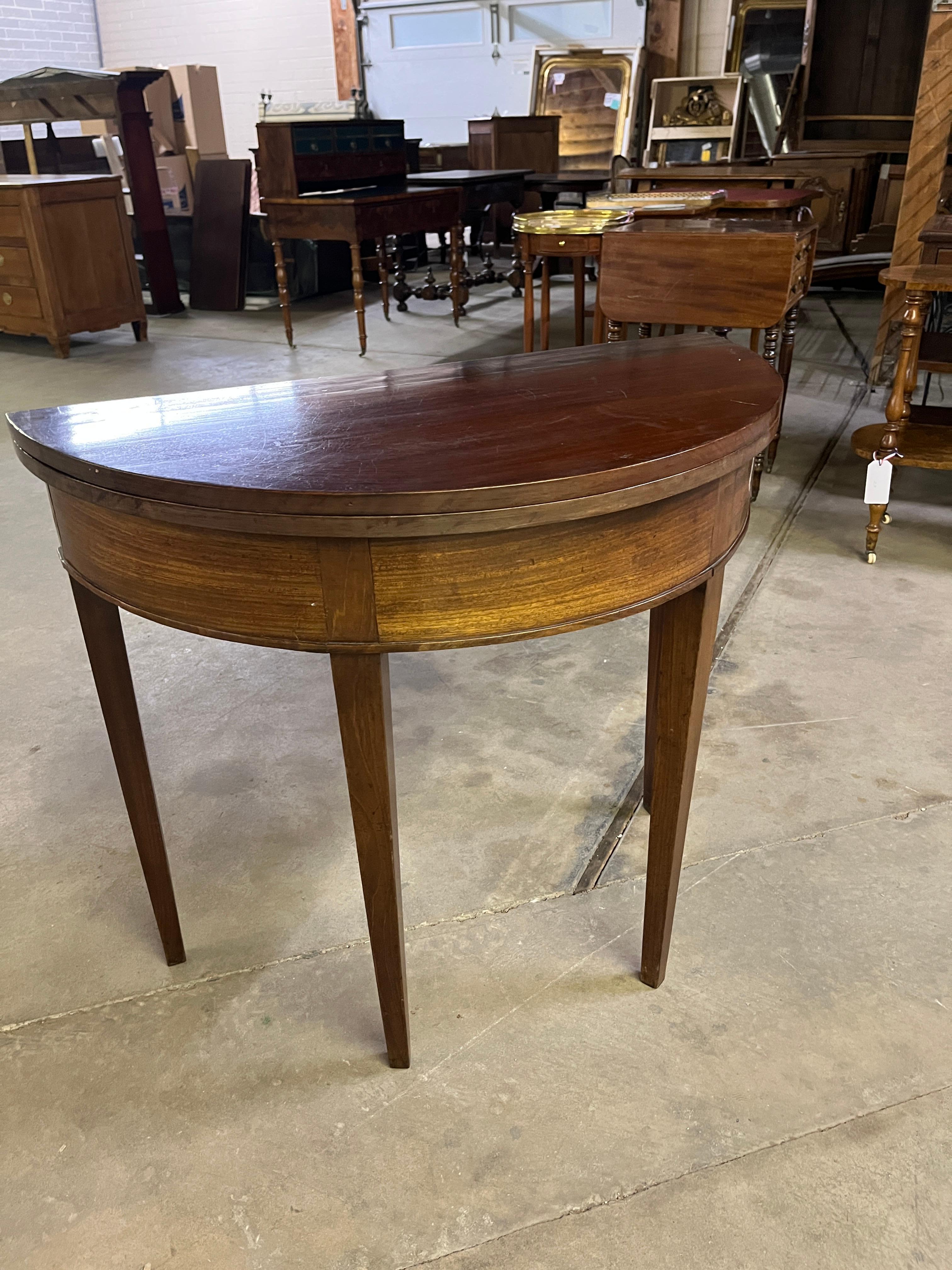 French 19th Century Louis Philippe Mahogany Folding Game Table For Sale