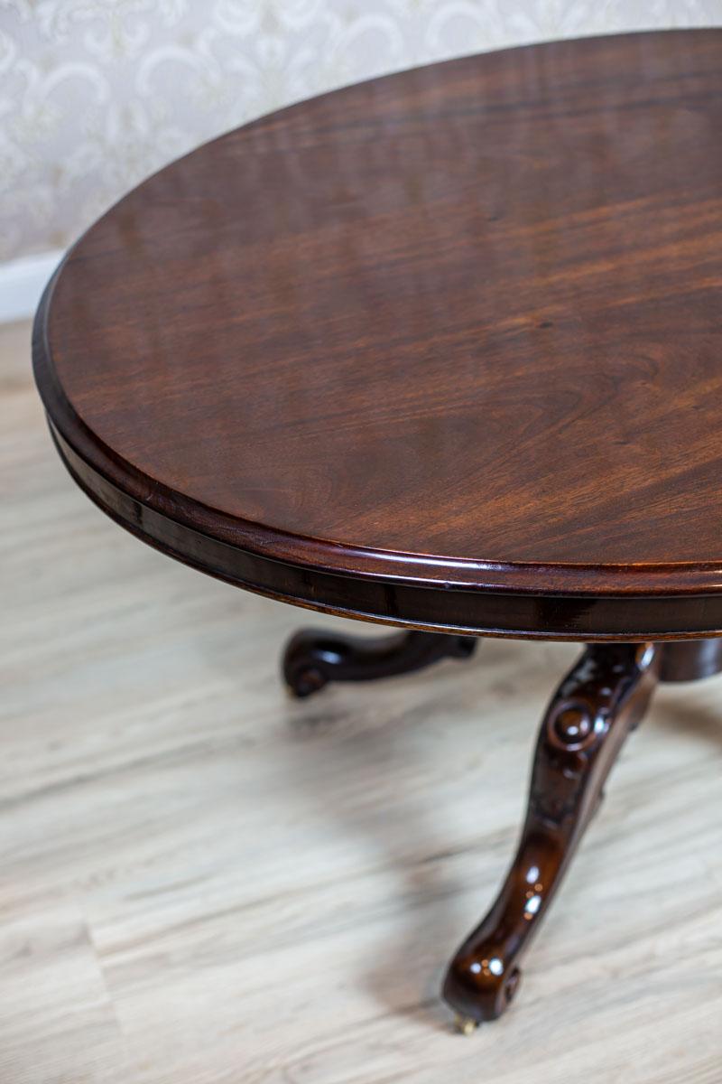 19th Century Louis Philippe Mahogany Table with Chairs In Good Condition In Opole, PL