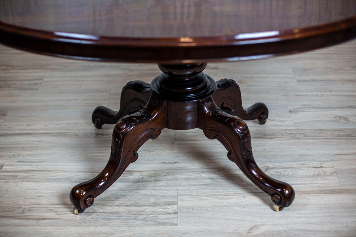 Upholstery 19th Century Louis Philippe Mahogany Table with Chairs