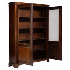 19th Century Louis Philippe Mahogany Vitrine, French Antique, 90\"