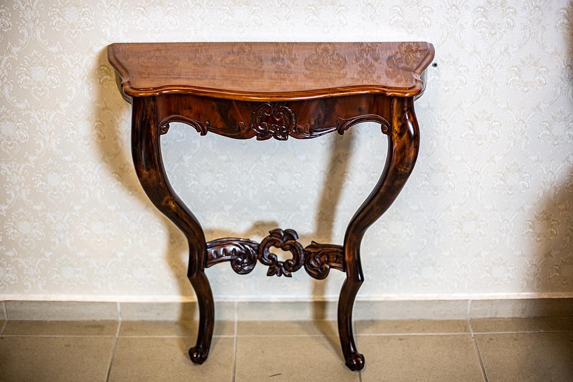 Mahogany 19th Century Louis Philippe Mirror and Console Table For Sale