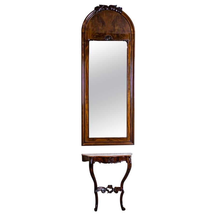 19th Century Louis Philippe Mirror and Console Table