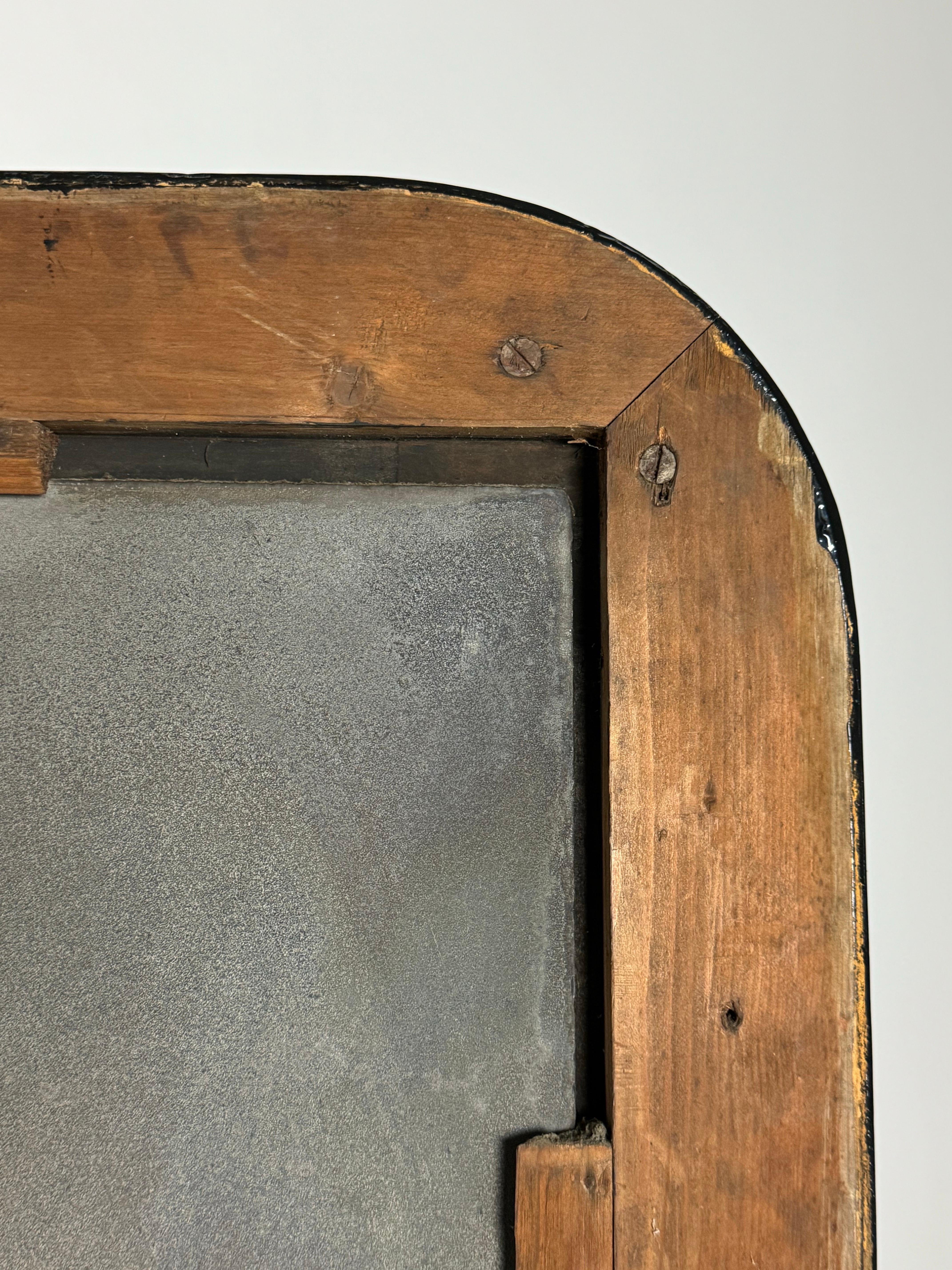 Specchio Louis Philippe del XIX secolo dipinto di nero in vendita 8