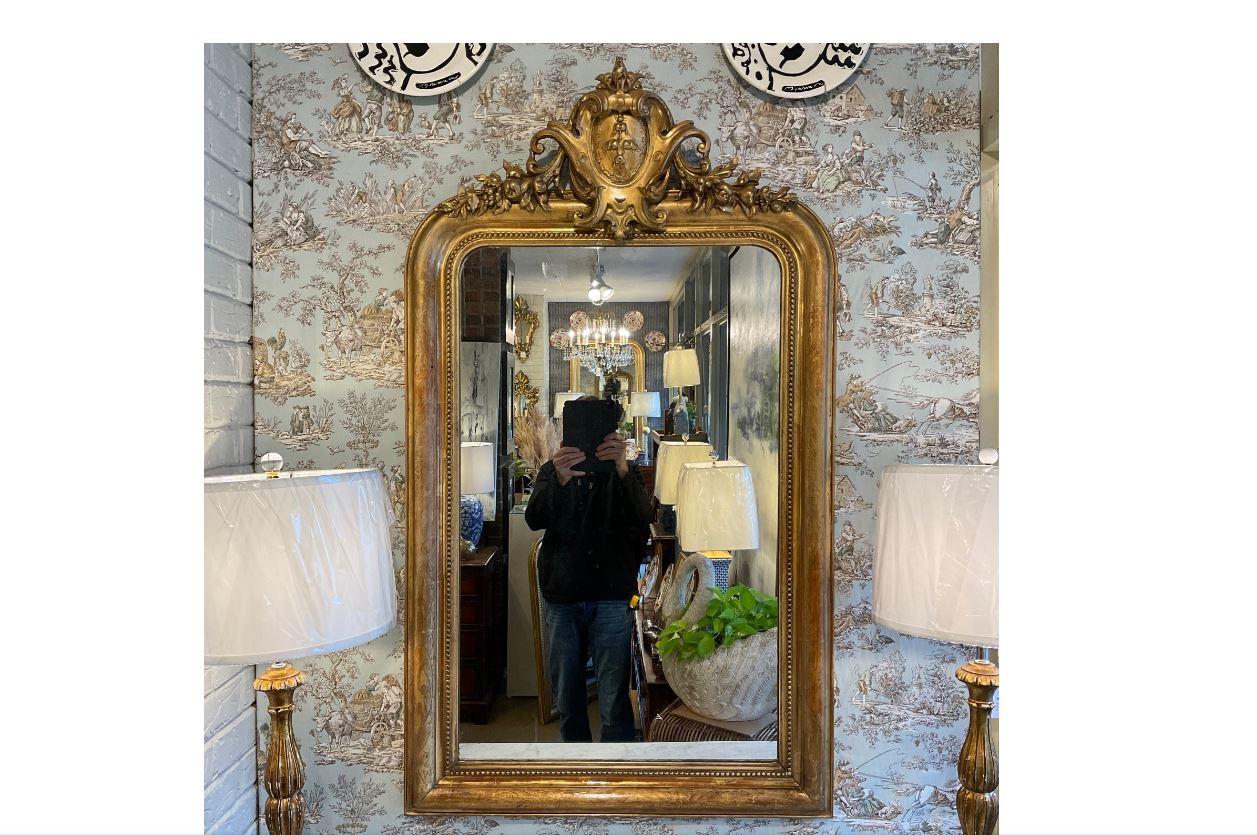 Glass 19th Century Louis Philippe Mirror SKU  #180 For Sale