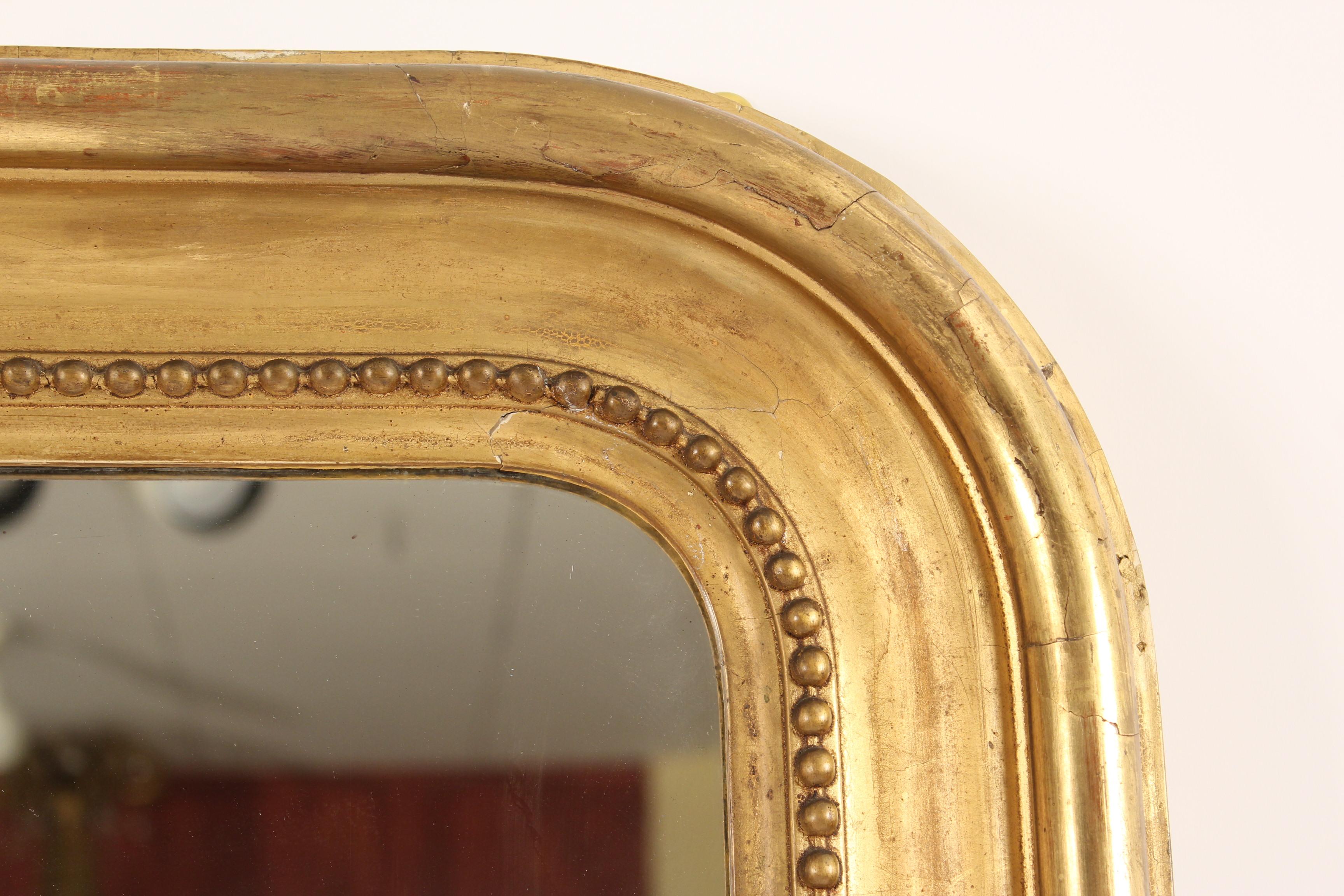 Gesso 19th Century Louis Philippe Mirror