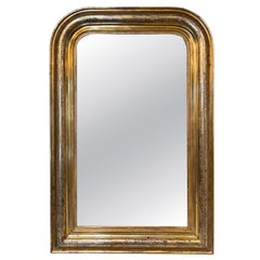 19th Century Louis Philippe Mirror, Giltwood, Hand Carved, Antique