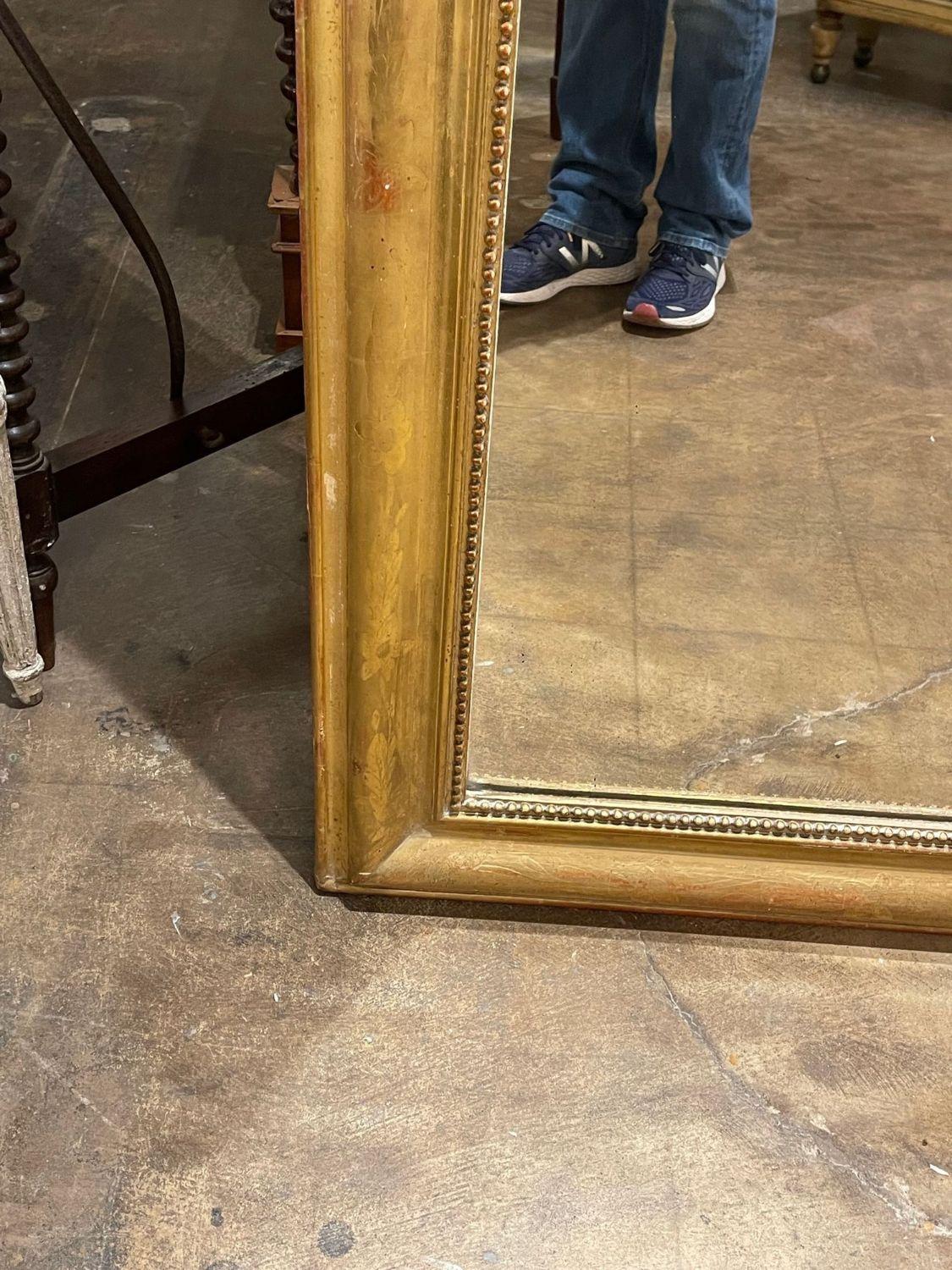19th Century Louis Philippe Mirror with Crest For Sale 3