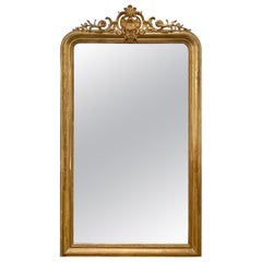 19th Century Louis Philippe Mirror with Crest