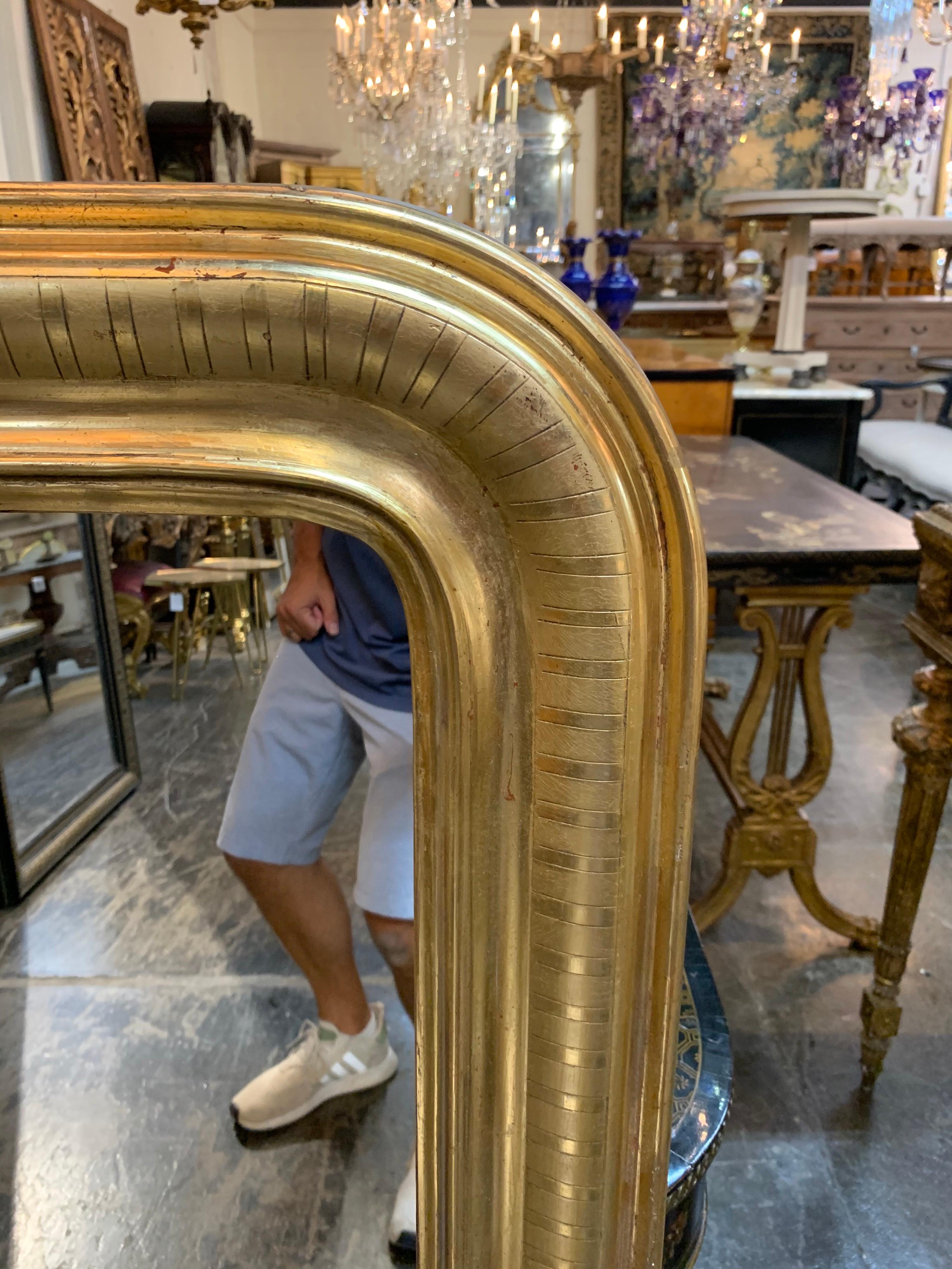 French 19th Century Louis Philippe Mirror with Gold Gilt