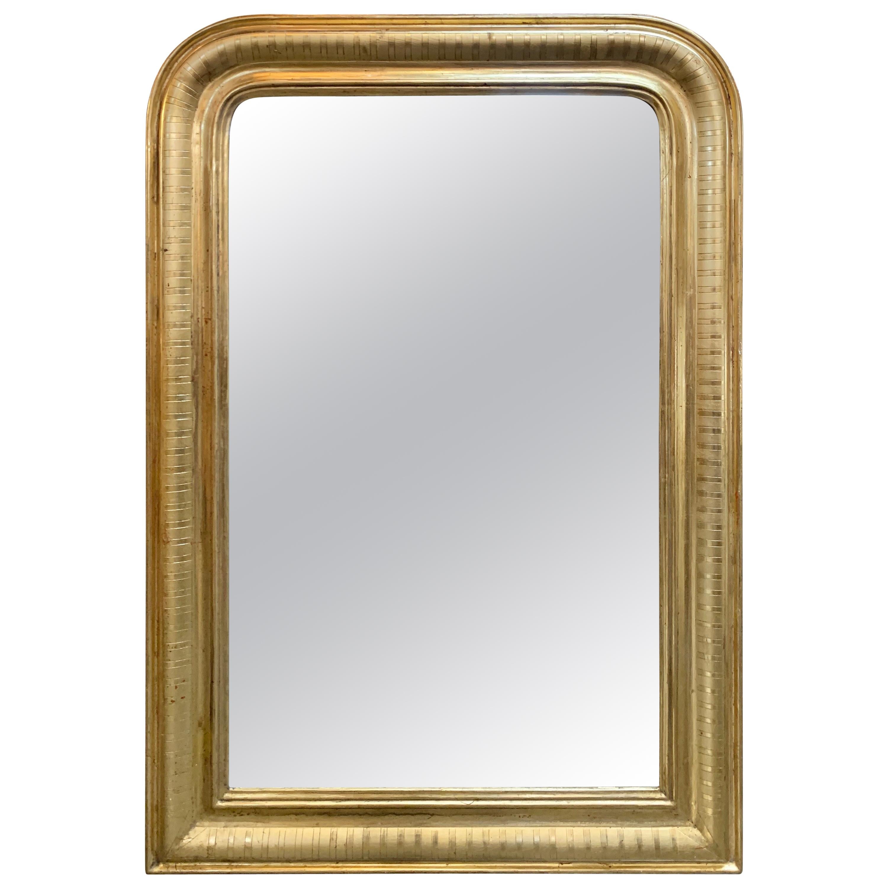 19th Century Louis Philippe Mirror with Gold Gilt