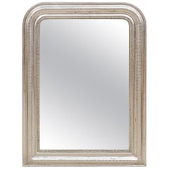 19th Century Louis Philippe Mirror with Silver Leaf Frame