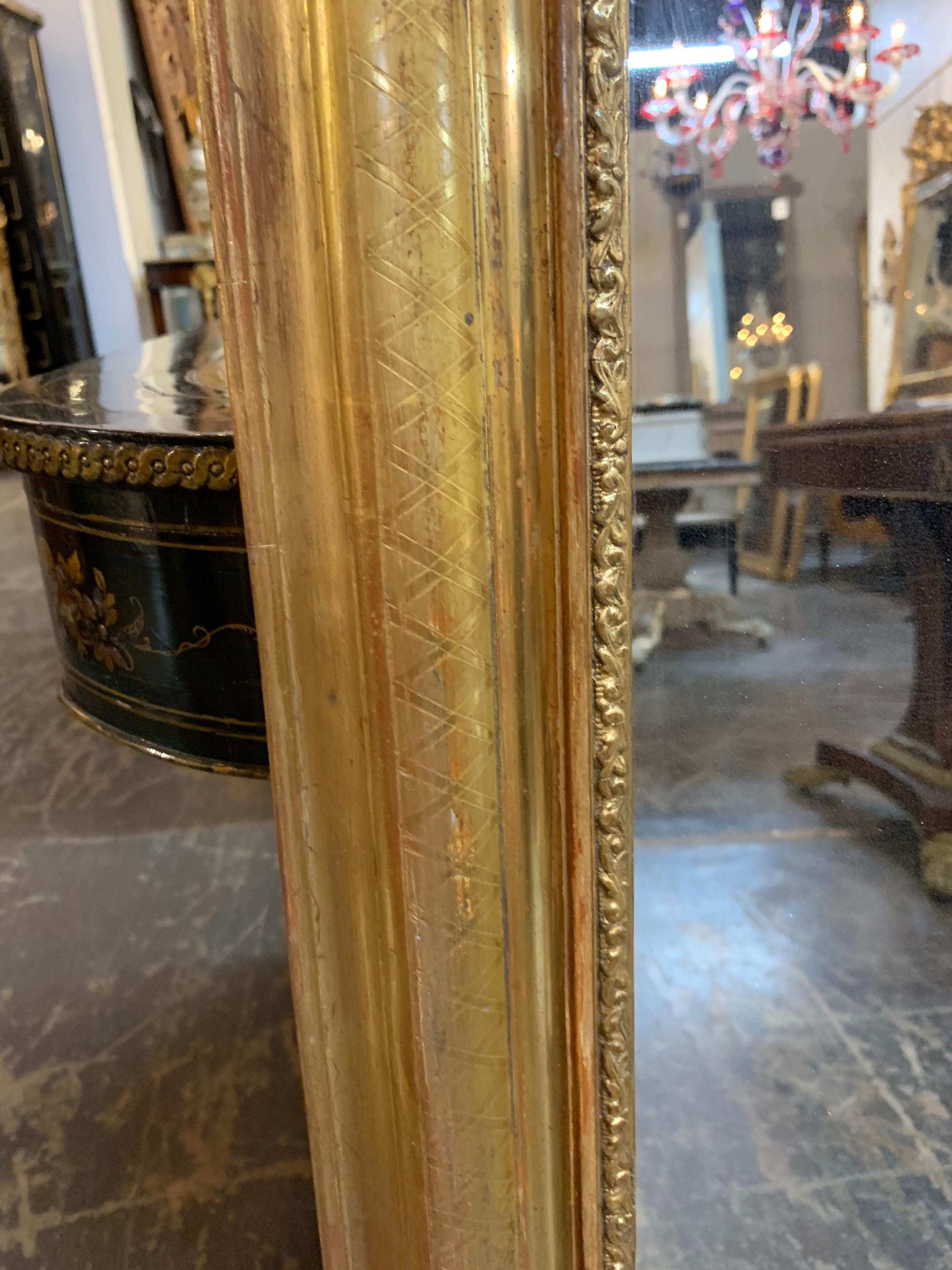 French 19th Century Louis Philippe Mirror with X-Pattern