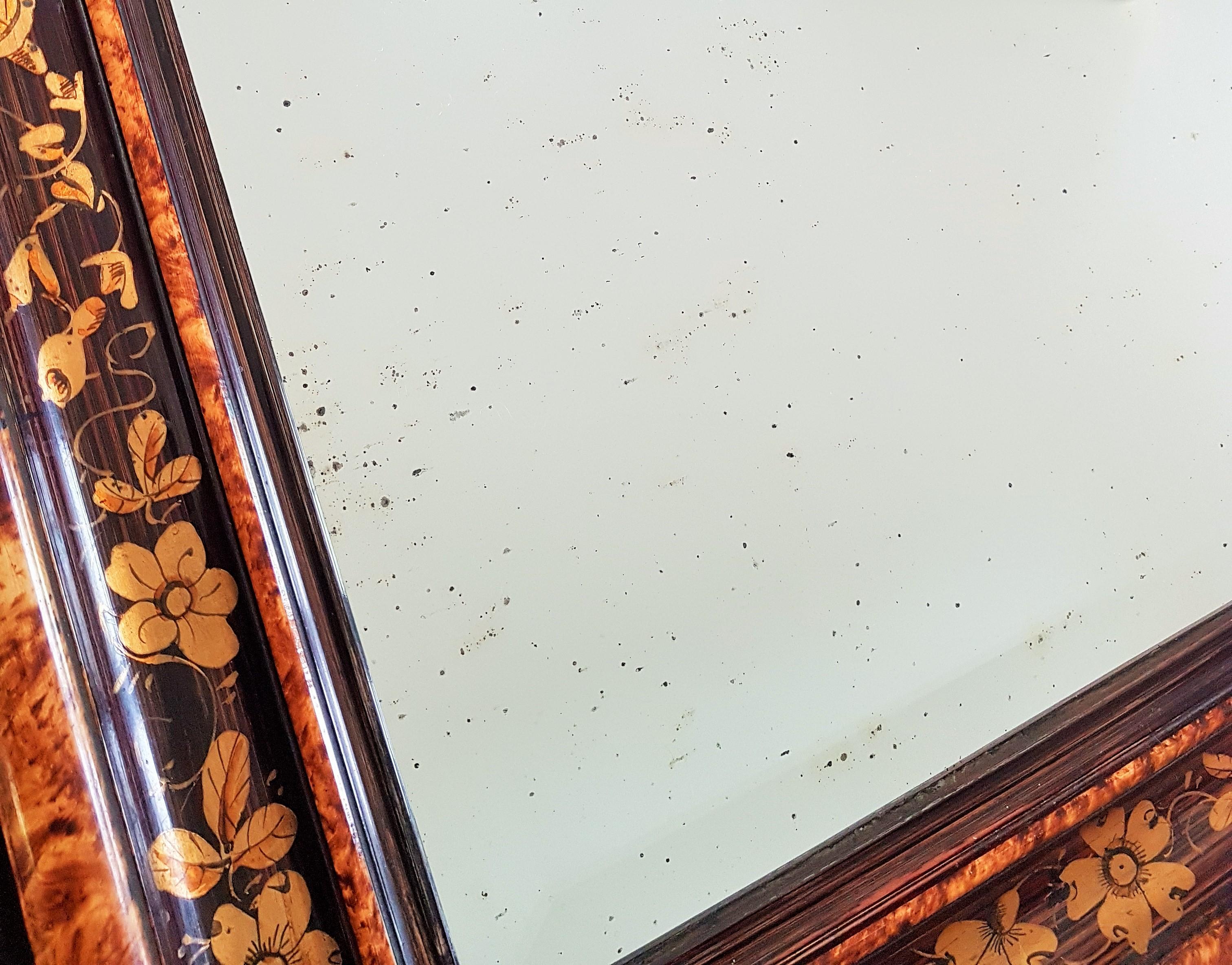 19th Century Louis Philippe Napoleon III Floral Wall Mirror, France 1860 9