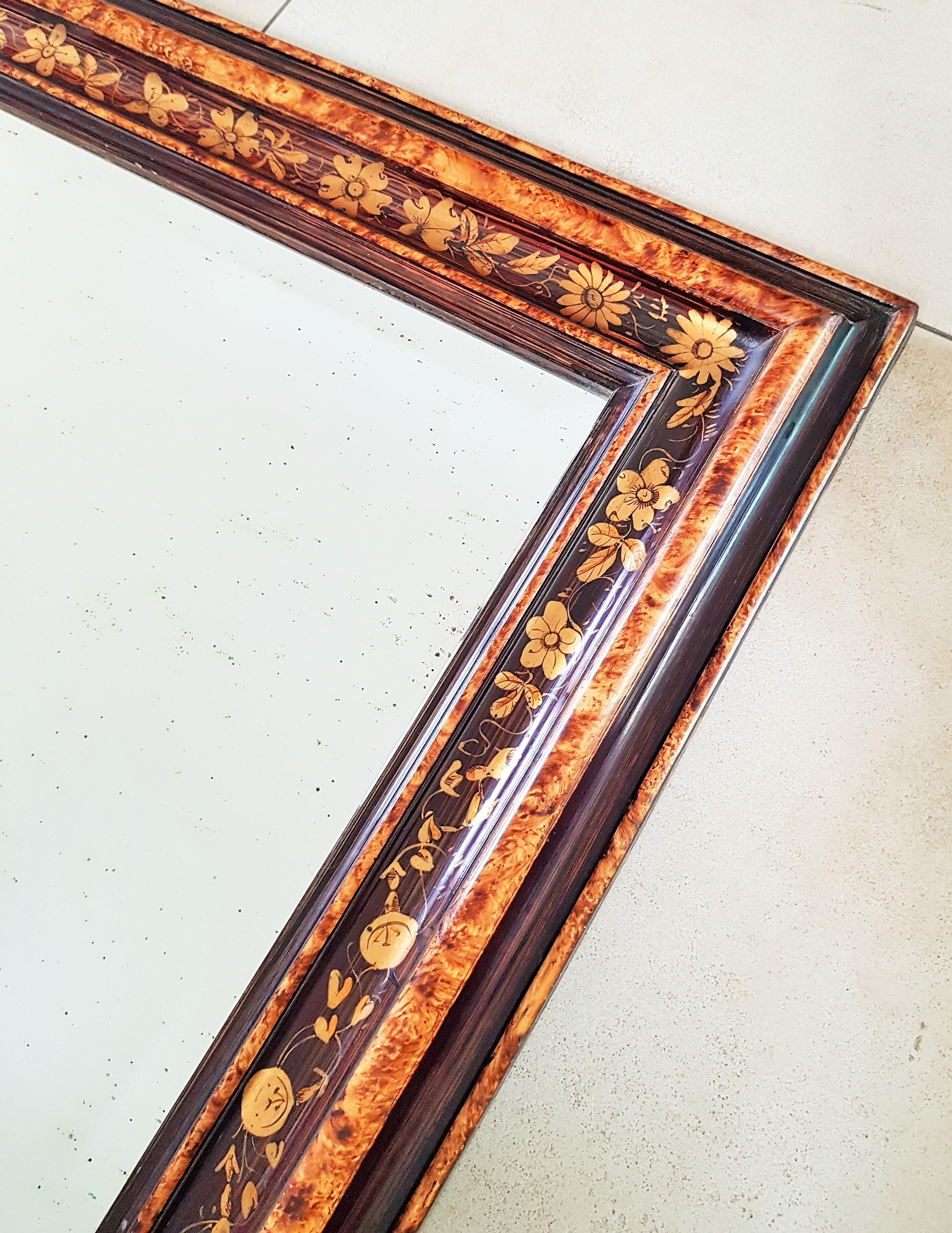 19th Century Louis Philippe Napoleon III Floral Wall Mirror, France 1860 10